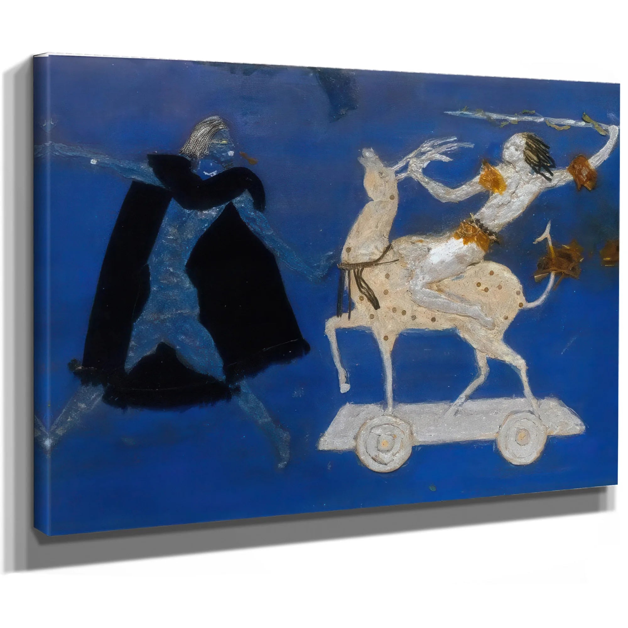 Two Figures And Four Legged Animal By Florine Stettheimer Fine Art Print