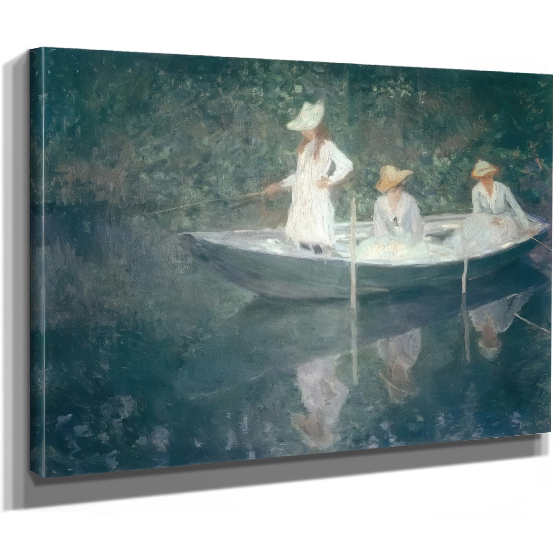 In The Boat By Claude Monet Fine Art Print