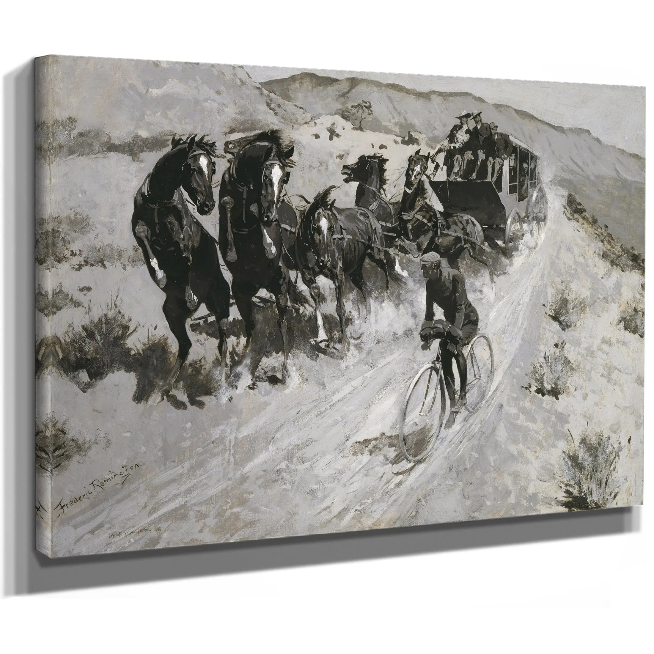 The Right Of The Road By Frederic S Remington  by Frederic Remington