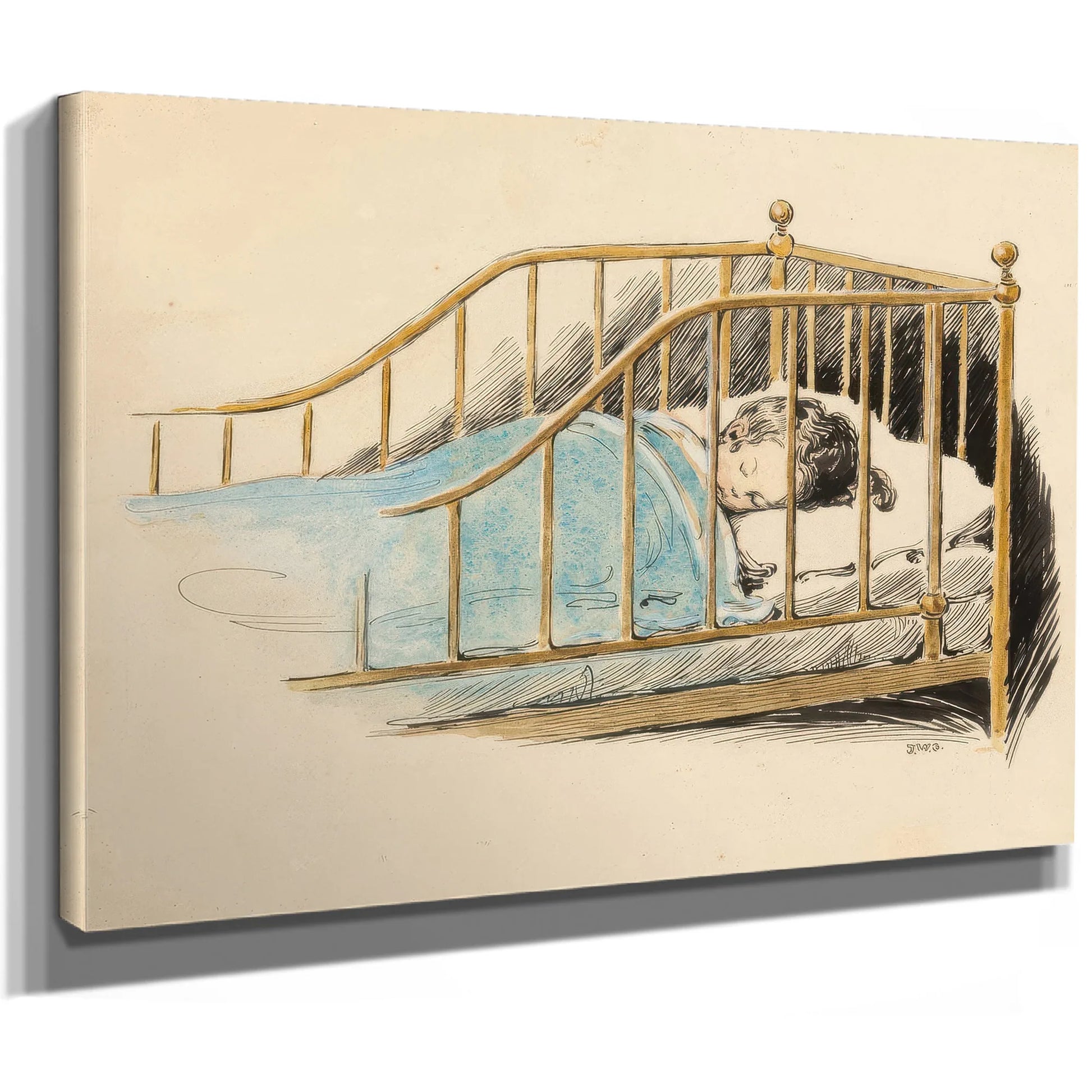 Child Sleeping A Childs Prayer Interior Book Illustration 1926 By Jessie Willcox Smith Fine Art Print