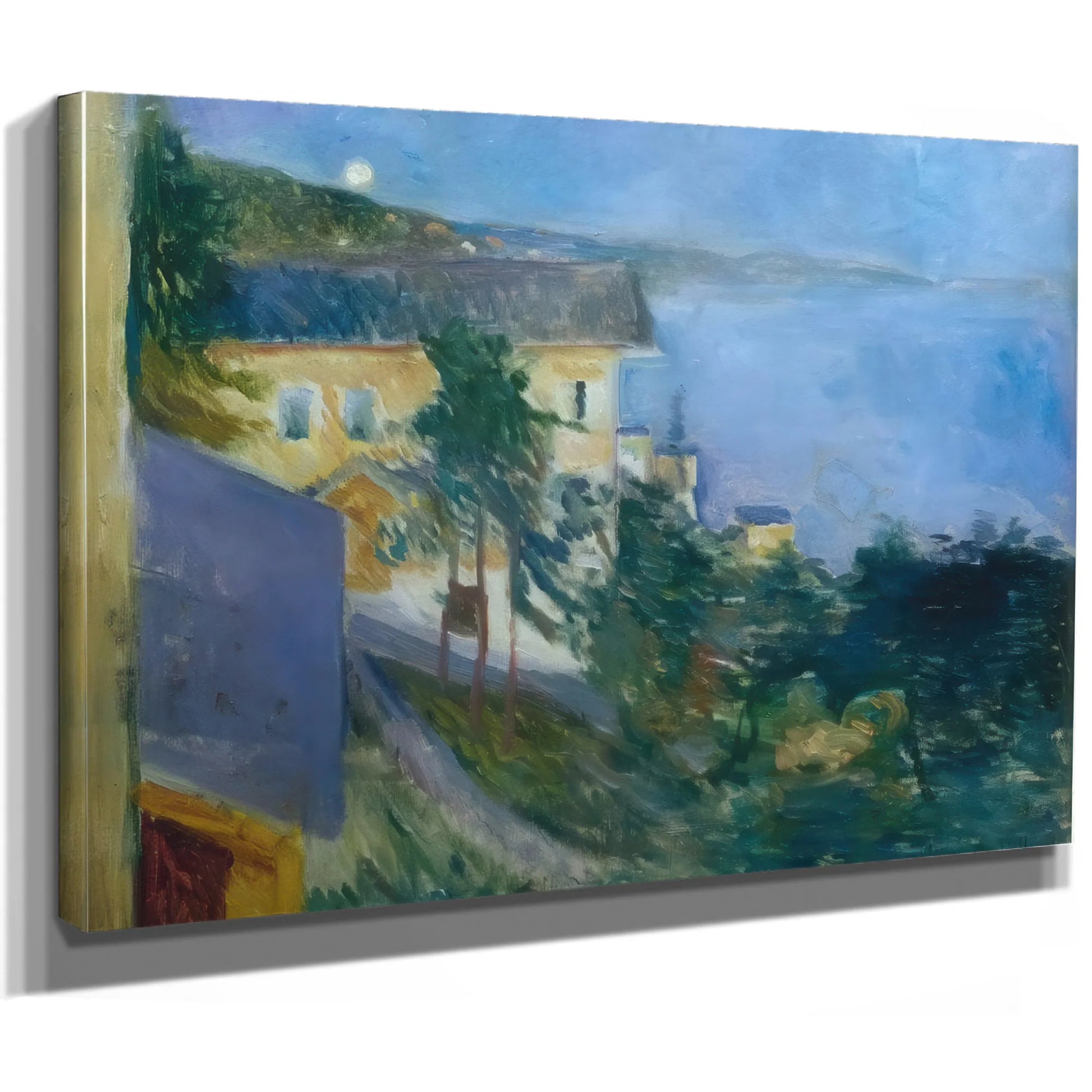 Moonlight Over Oslo Ejord 1891 By Edvard Munch Fine Art Print