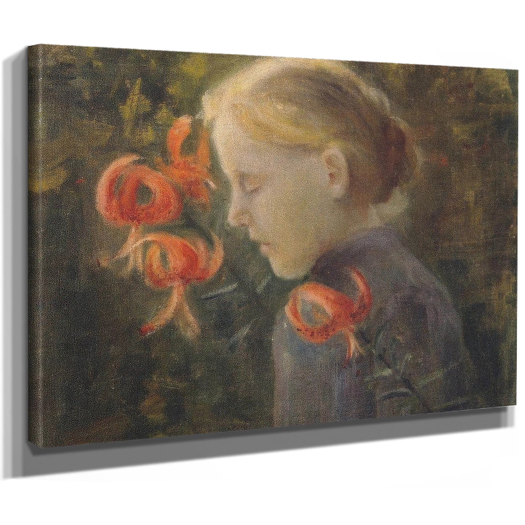 Girl With Tiger Lilies By Paula Modersohn Becker Fine Art Print
