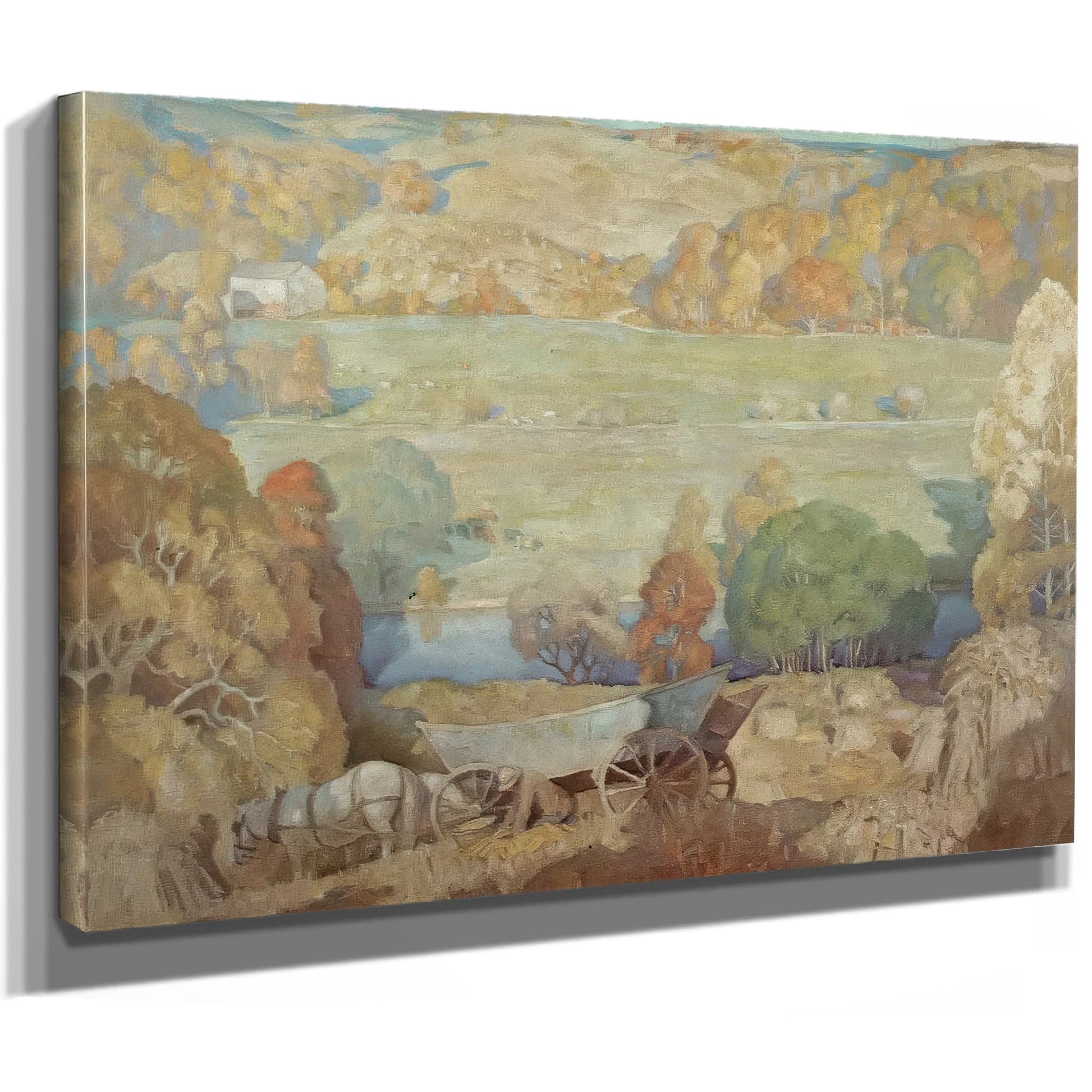 Corn Harvest On The Brandywine By NC Wyeth Fine Art Print