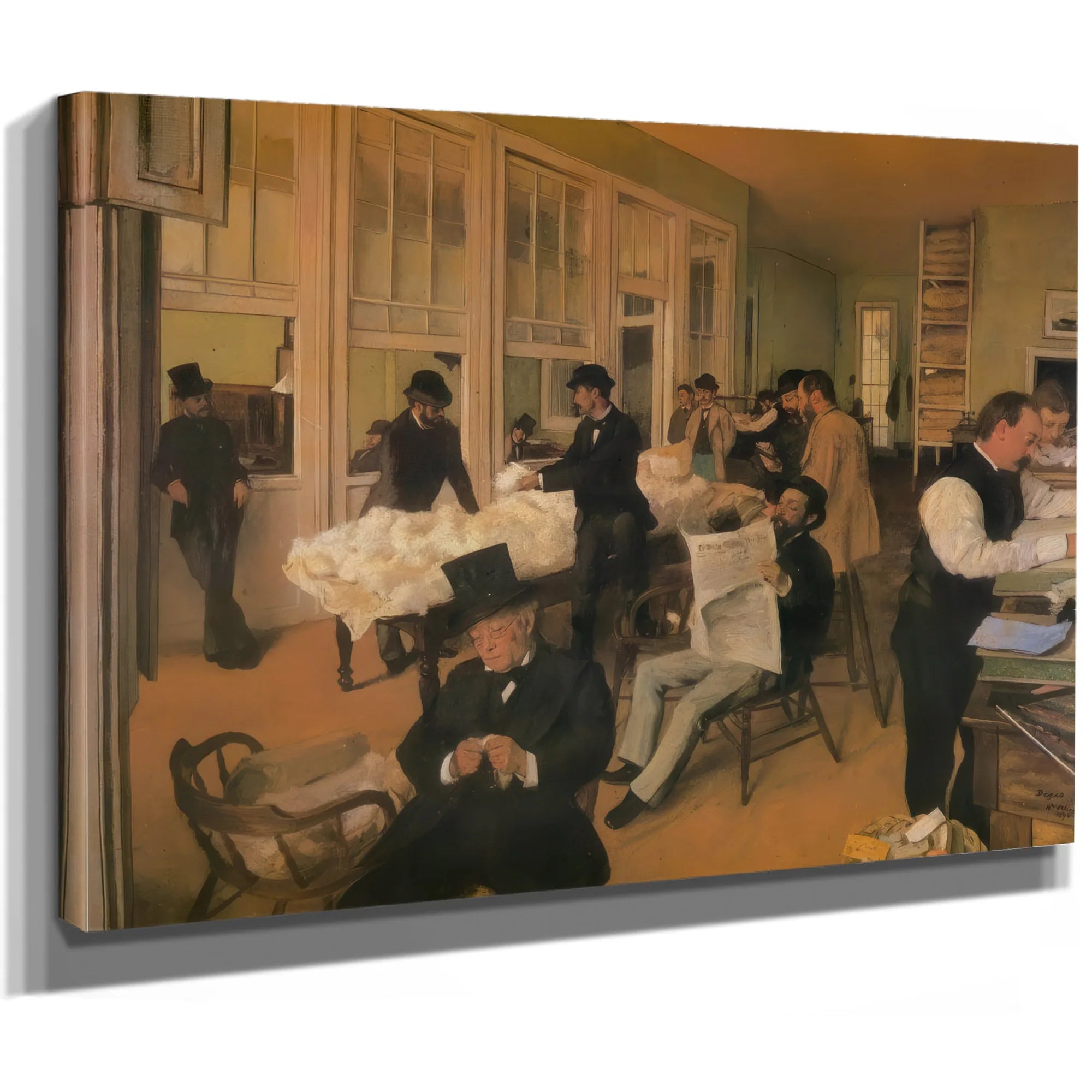 The Cotton Market, New Orleans By Edgar Degas Fine Art Print