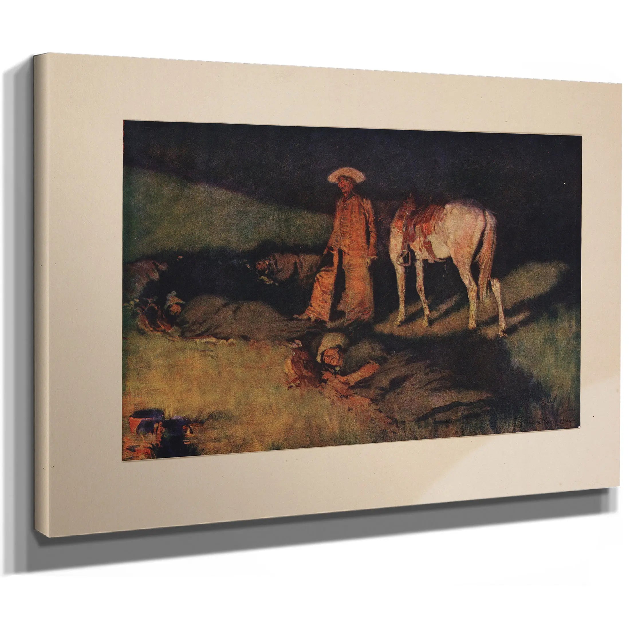 In From The Night Herd A by Frederic Remington
