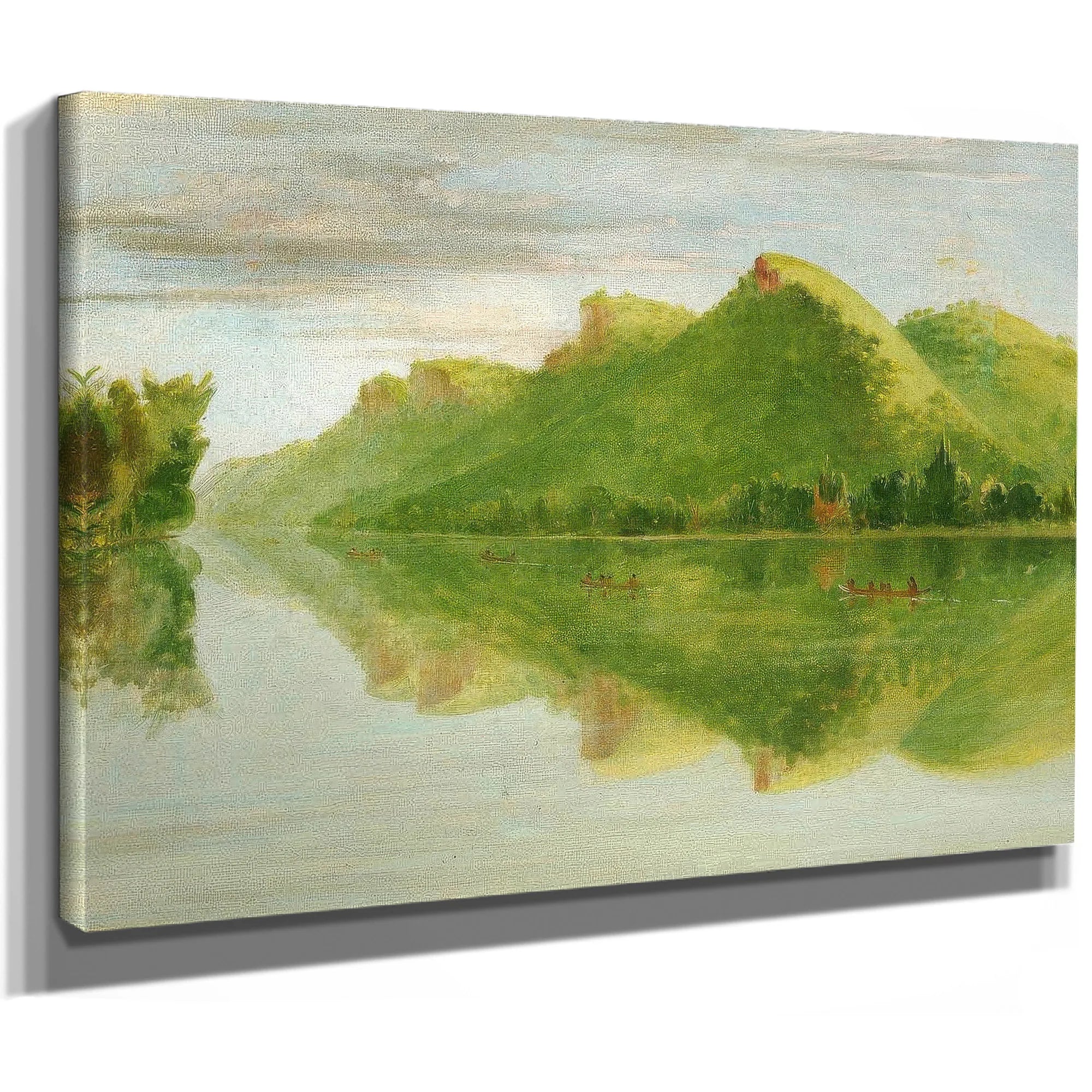 View On The Upper Mississippi, Beautiful Prairie Bluffs By George Catlin Fine Art Print