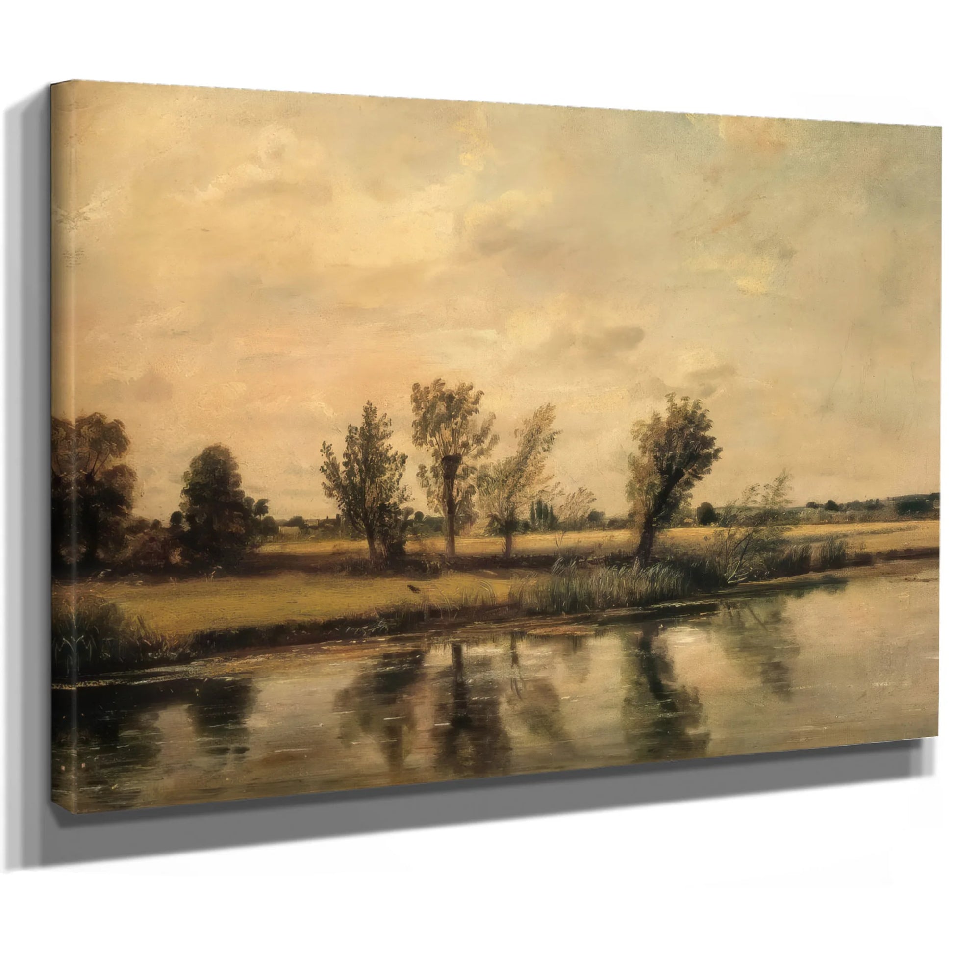 Landscape A Study ( Water Meadows Near Salisbury) By John Constable Fine Art Print