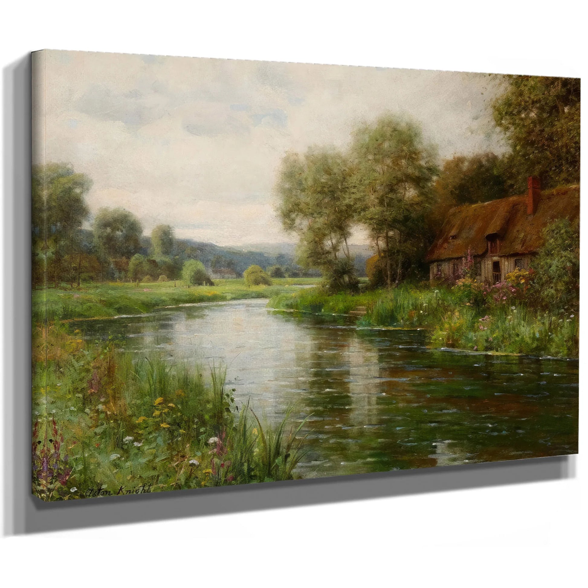 A View Of Risle Valley, Normandy By Louis Aston Knight Fine Art Print