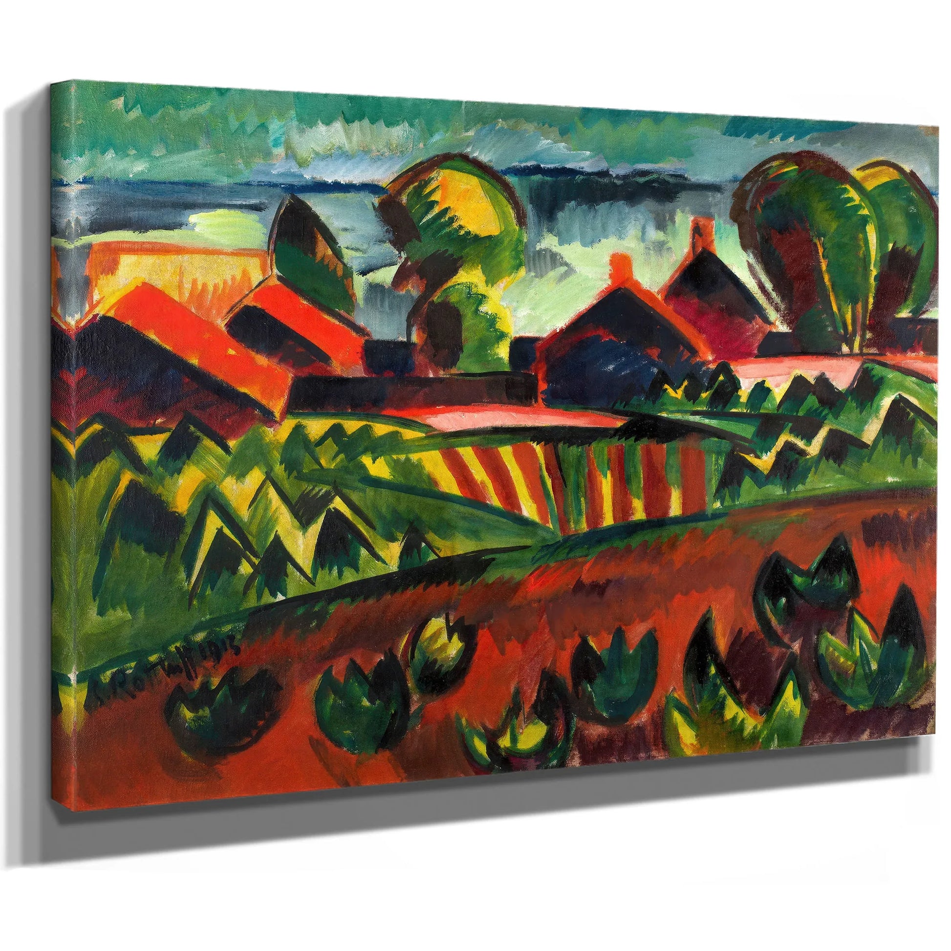 Village at the Sea by Karl Schmidt-Rottluff Fine Art Print