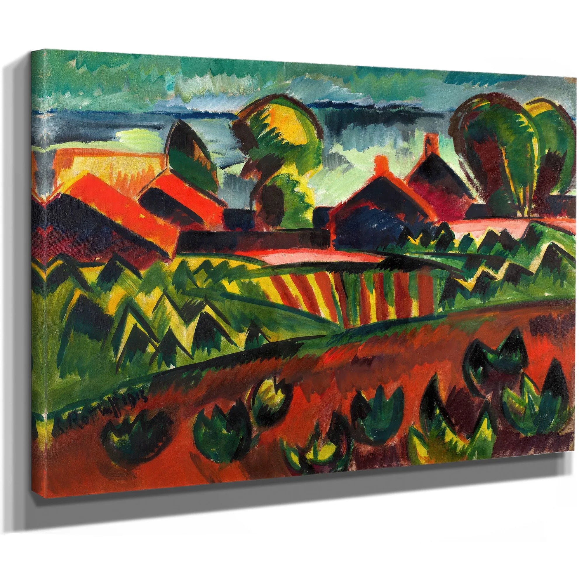 Village at the Sea by Karl Schmidt-Rottluff Fine Art Print