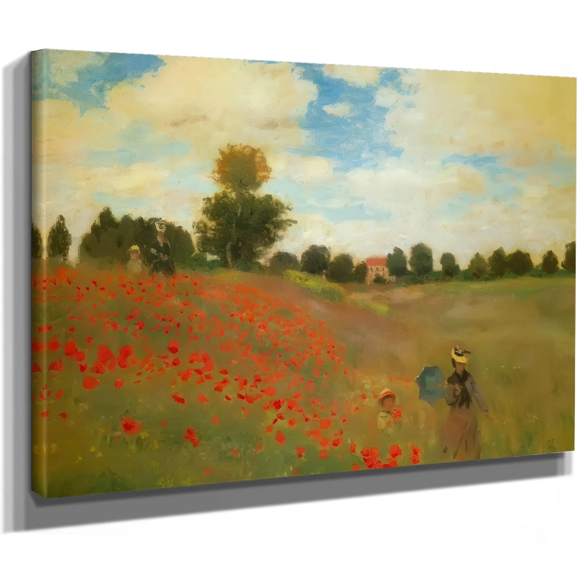 Red Popies At Argenteuil By Claude Monet Fine Art Print