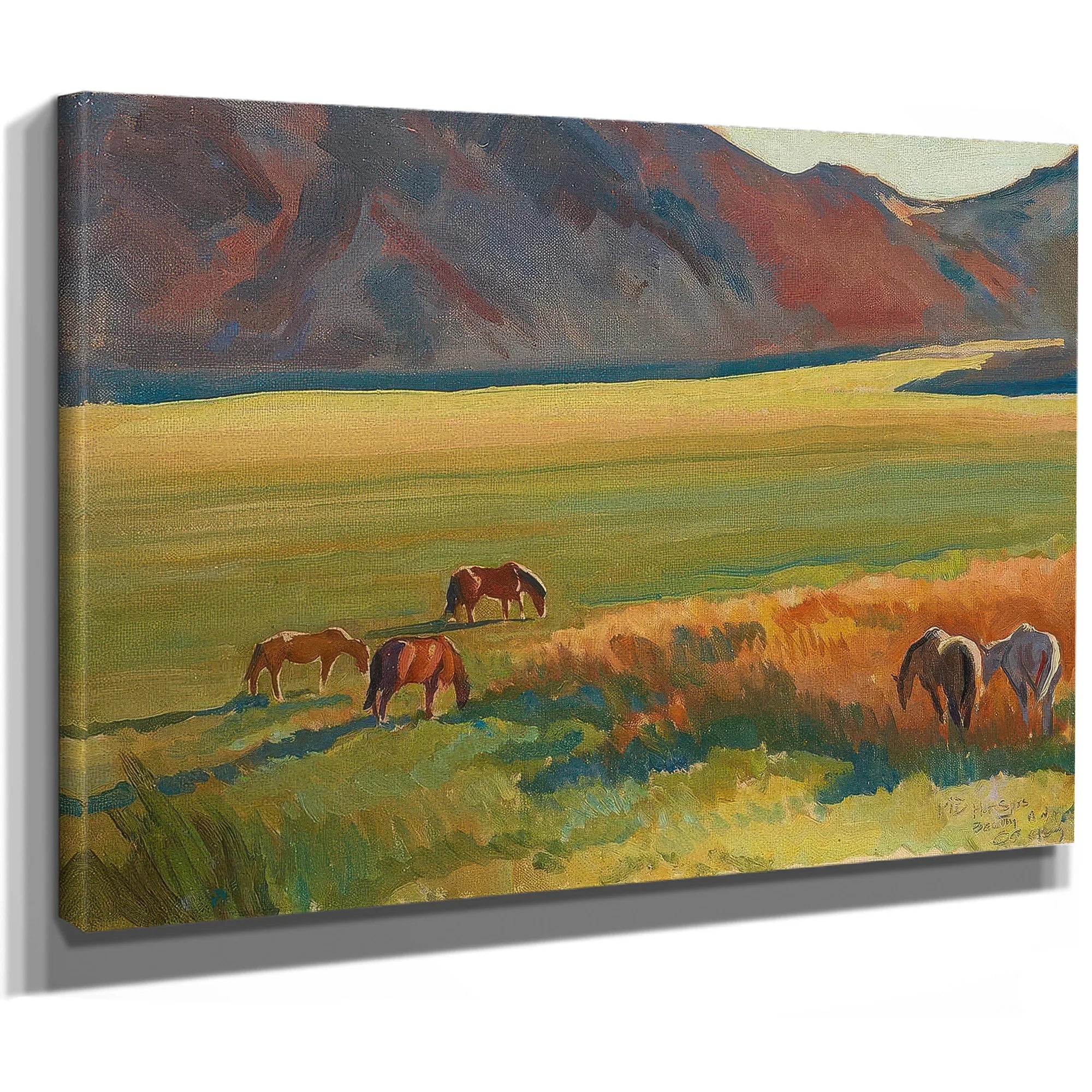Meadow And Horses By Maynard Dixon Fine Art Print