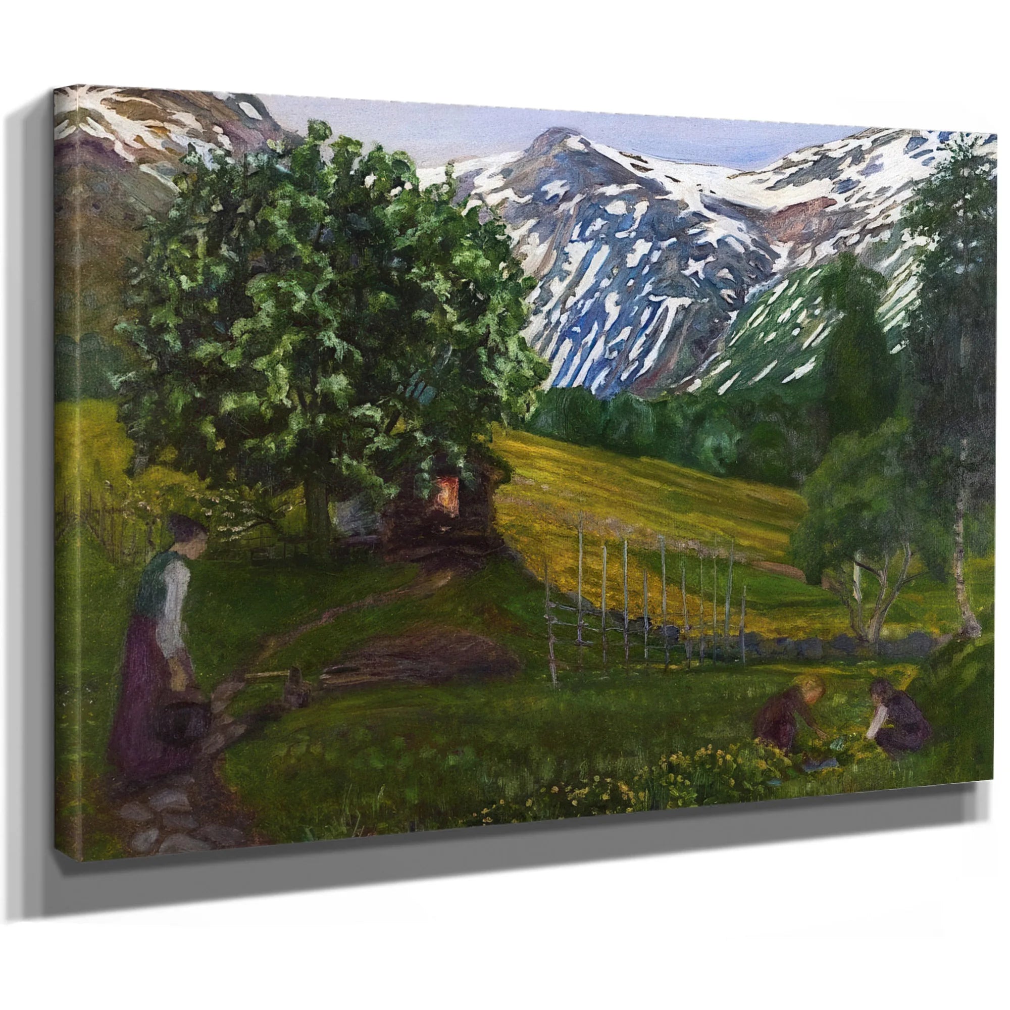 Spring Evening In The Forge Garden By Nicolai Astrup Fine Art Print