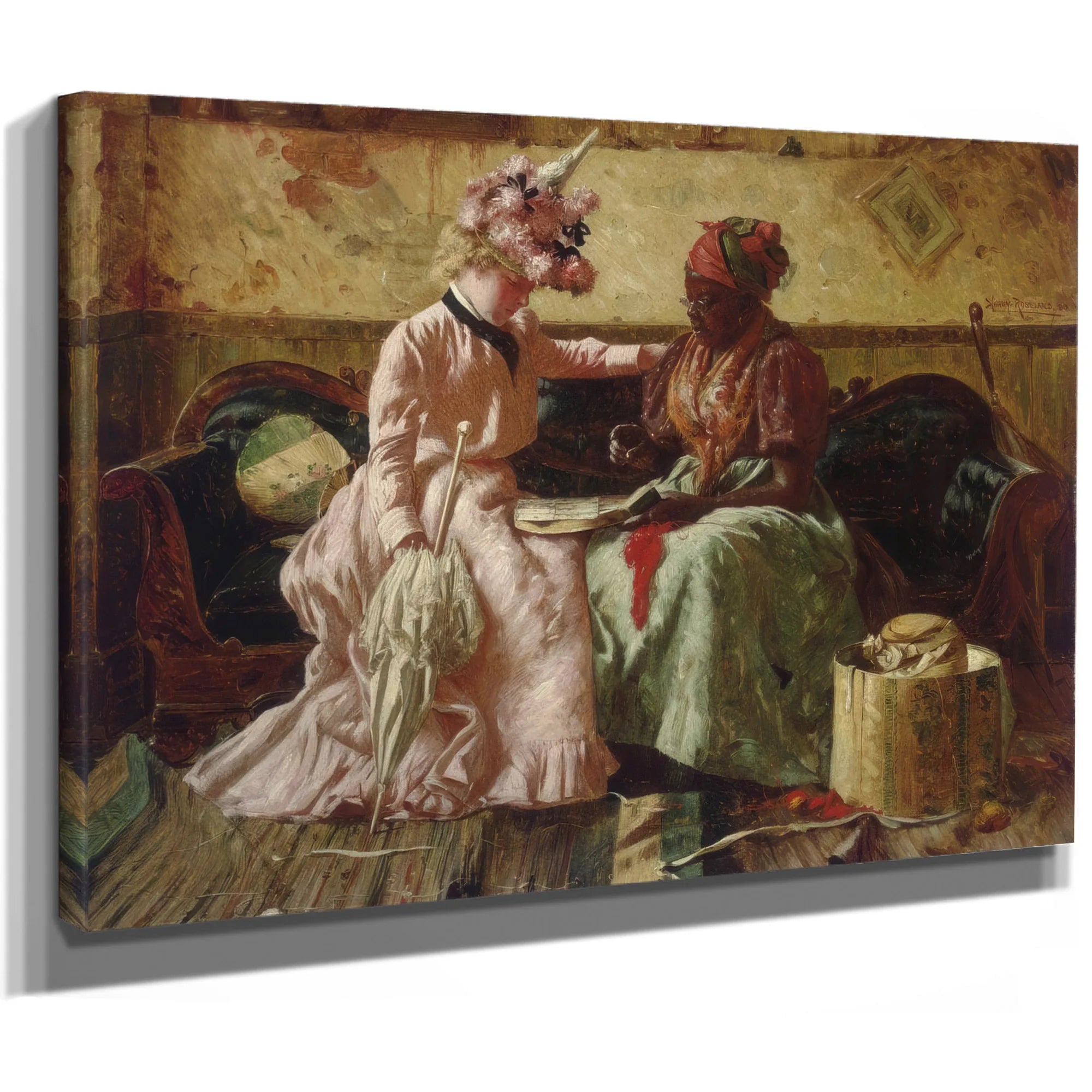 Reading The Cards By Harry Roseland Fine Art Print
