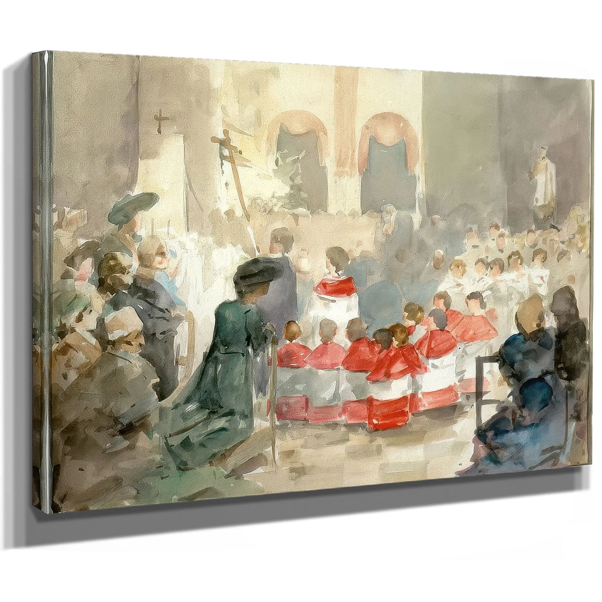 Choirboys At The Petrove Church By Alphonse Mucha Fine Art Print
