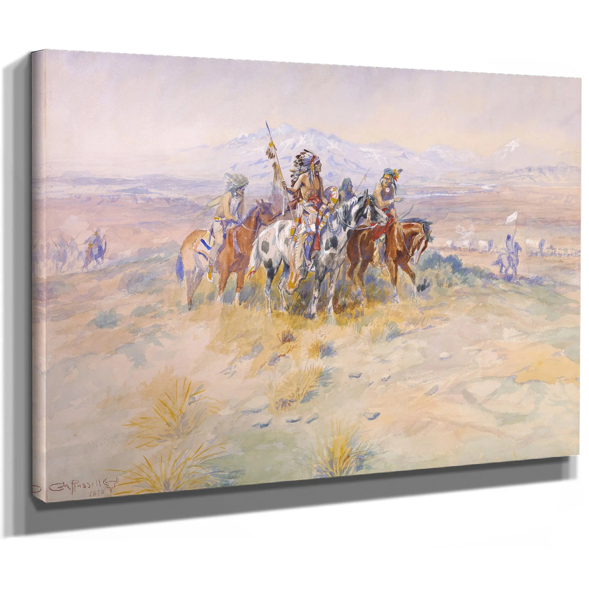 Intercepted Wagon Train by Charles Marion Russell