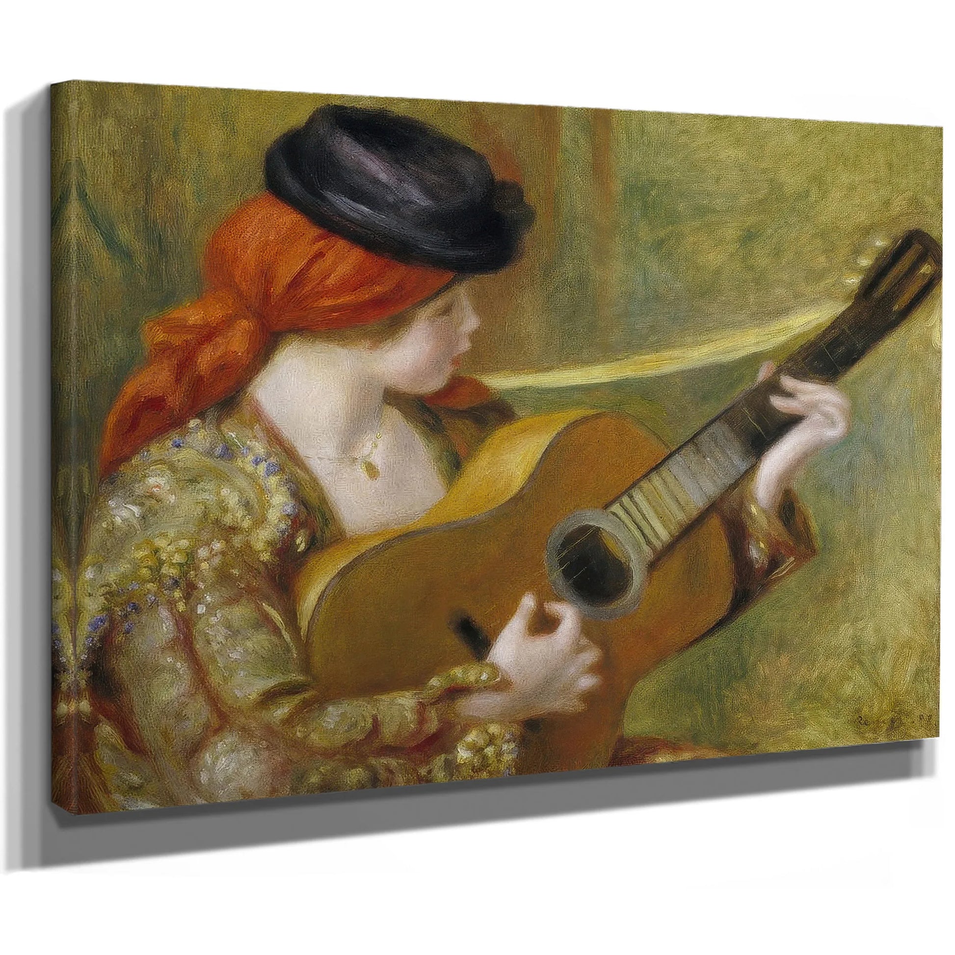 Young Spanish Woman With A Guitar (Jeune Espagnole Jouant De La Guitare) By Pierre Auguste Renoir Fine Art Print