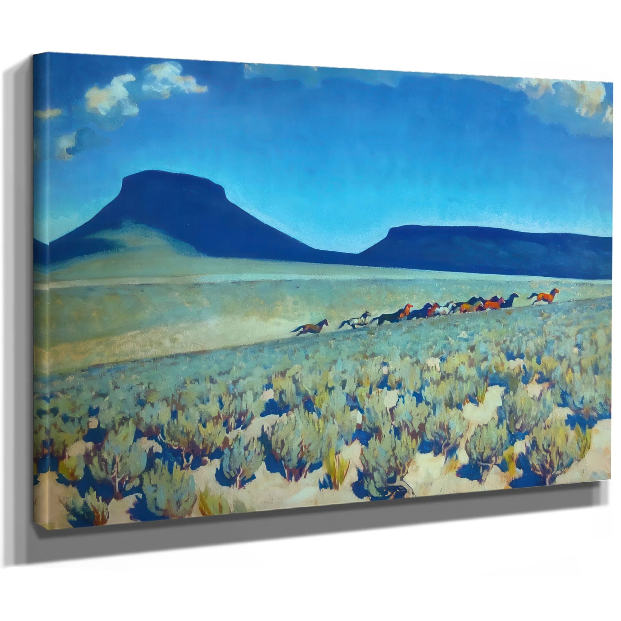 Wild Horse Country Humboldt County Nevada By Maynard Dixon Fine Art Print