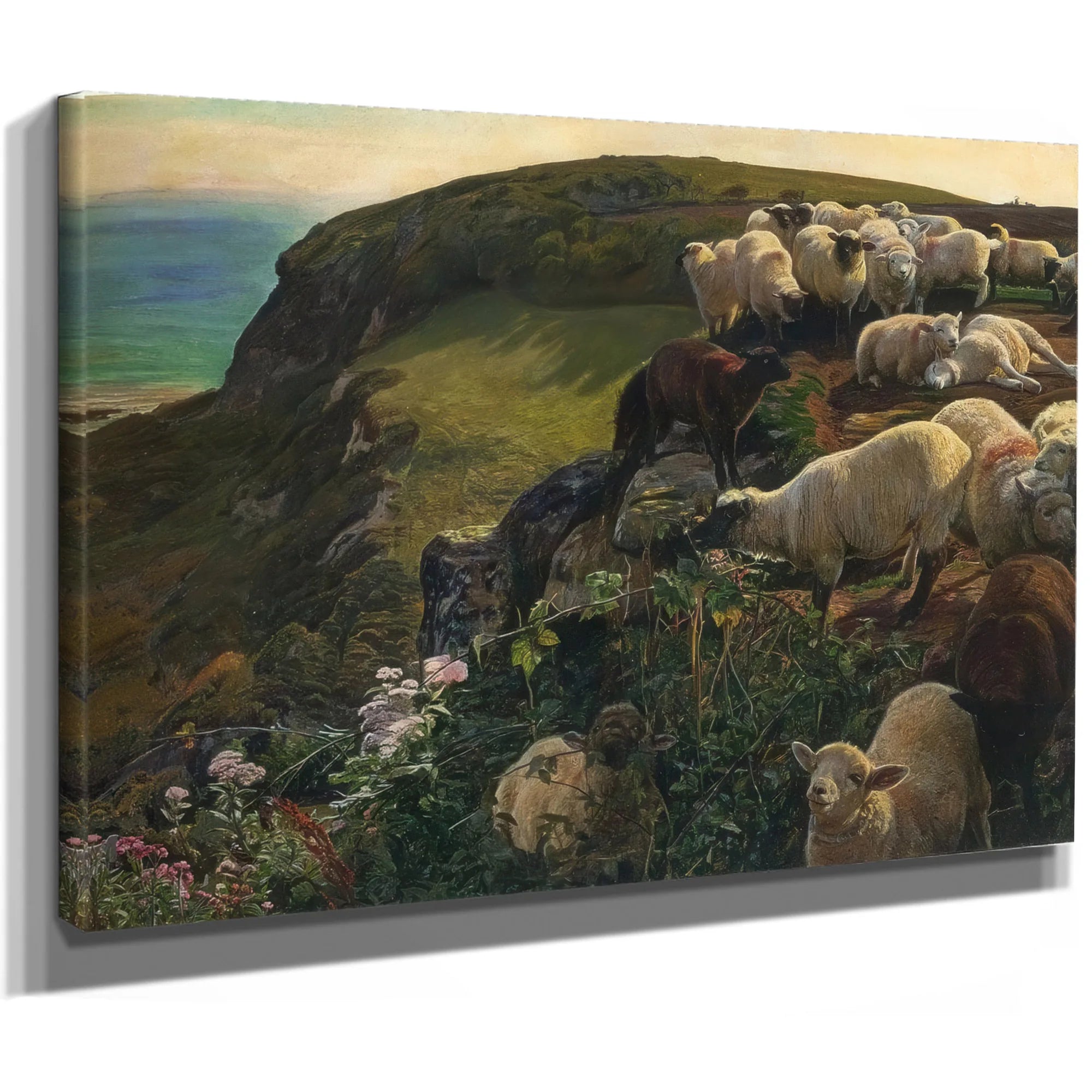 Our English Coasts Strayed Sheep By William Holman Hunt Fine Art Print