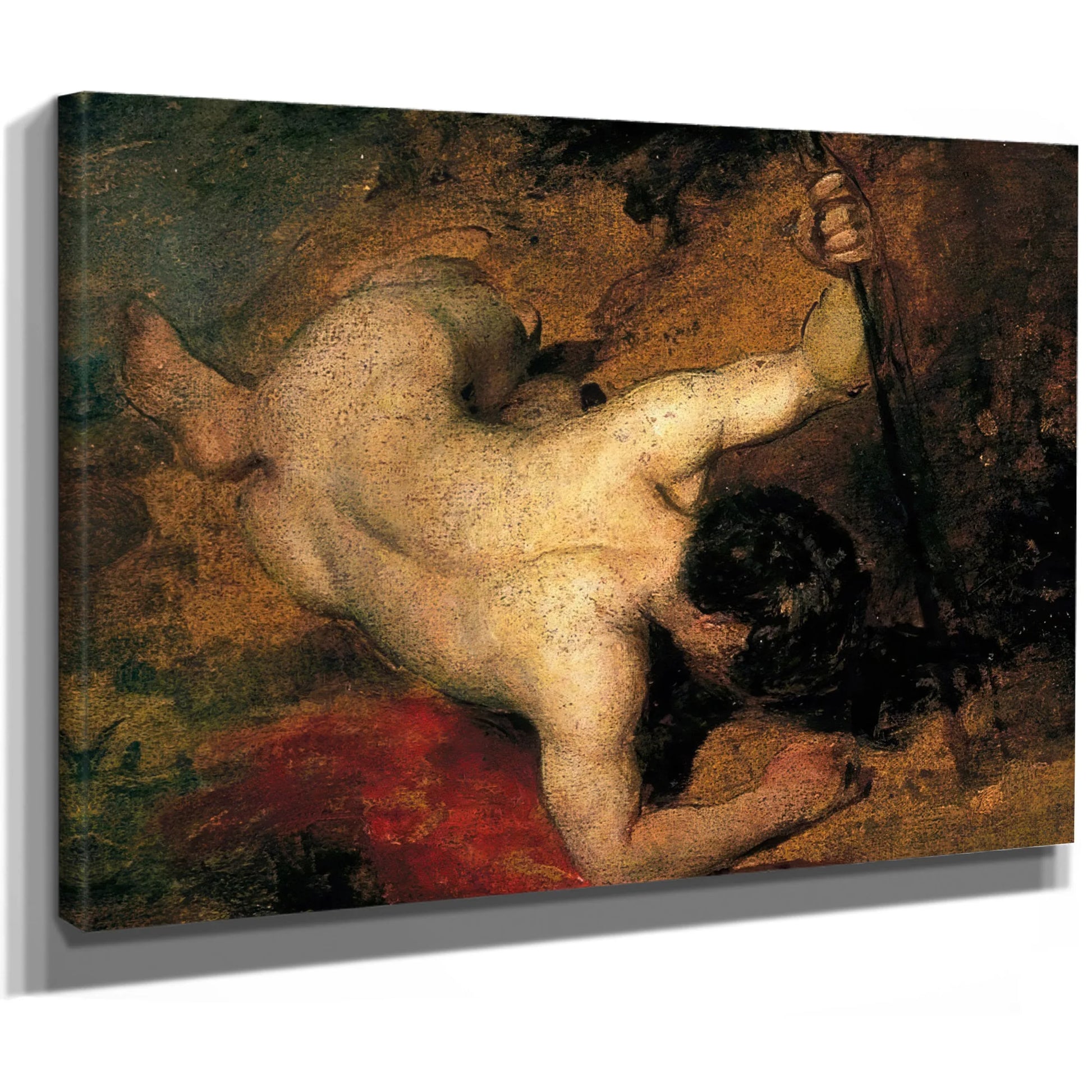Reclining Male Nude With Spear By William Etty Fine Art Print