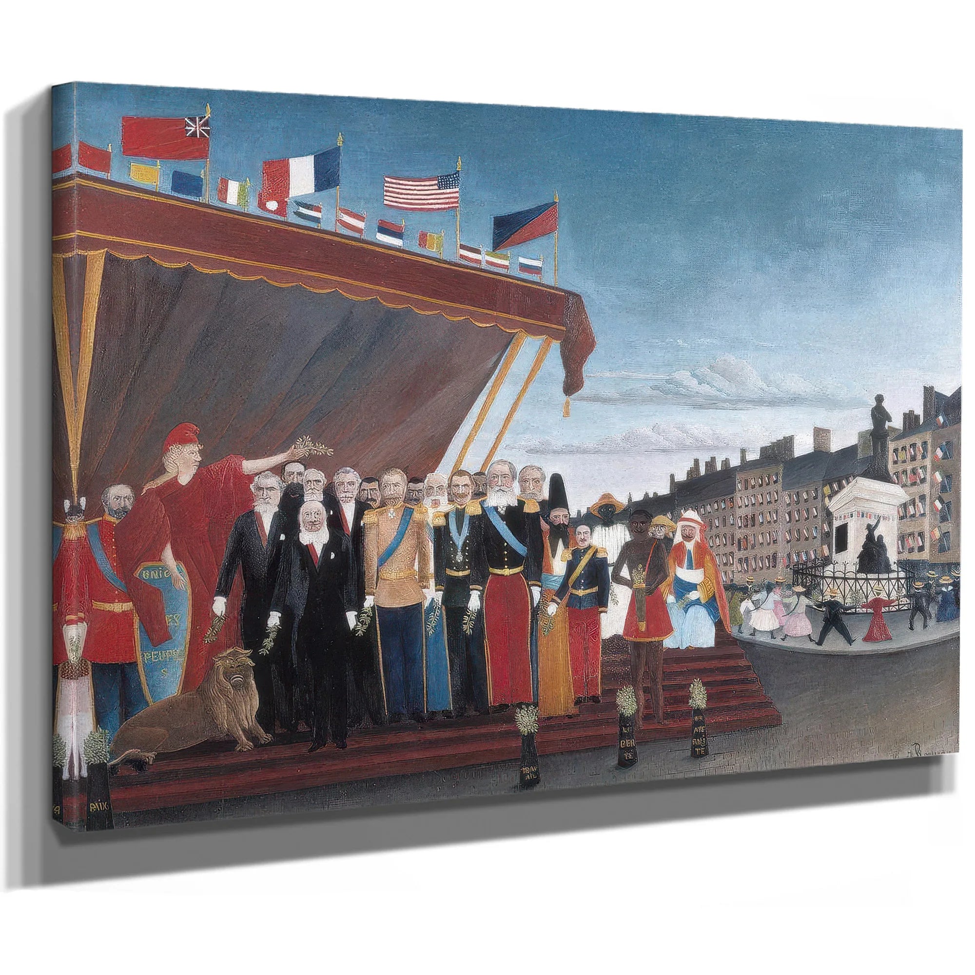 The Representatives Of Foreign Powers Coming To Greet The Republic As A Sign Of Peace By Henri Rousseau Fine Art Print