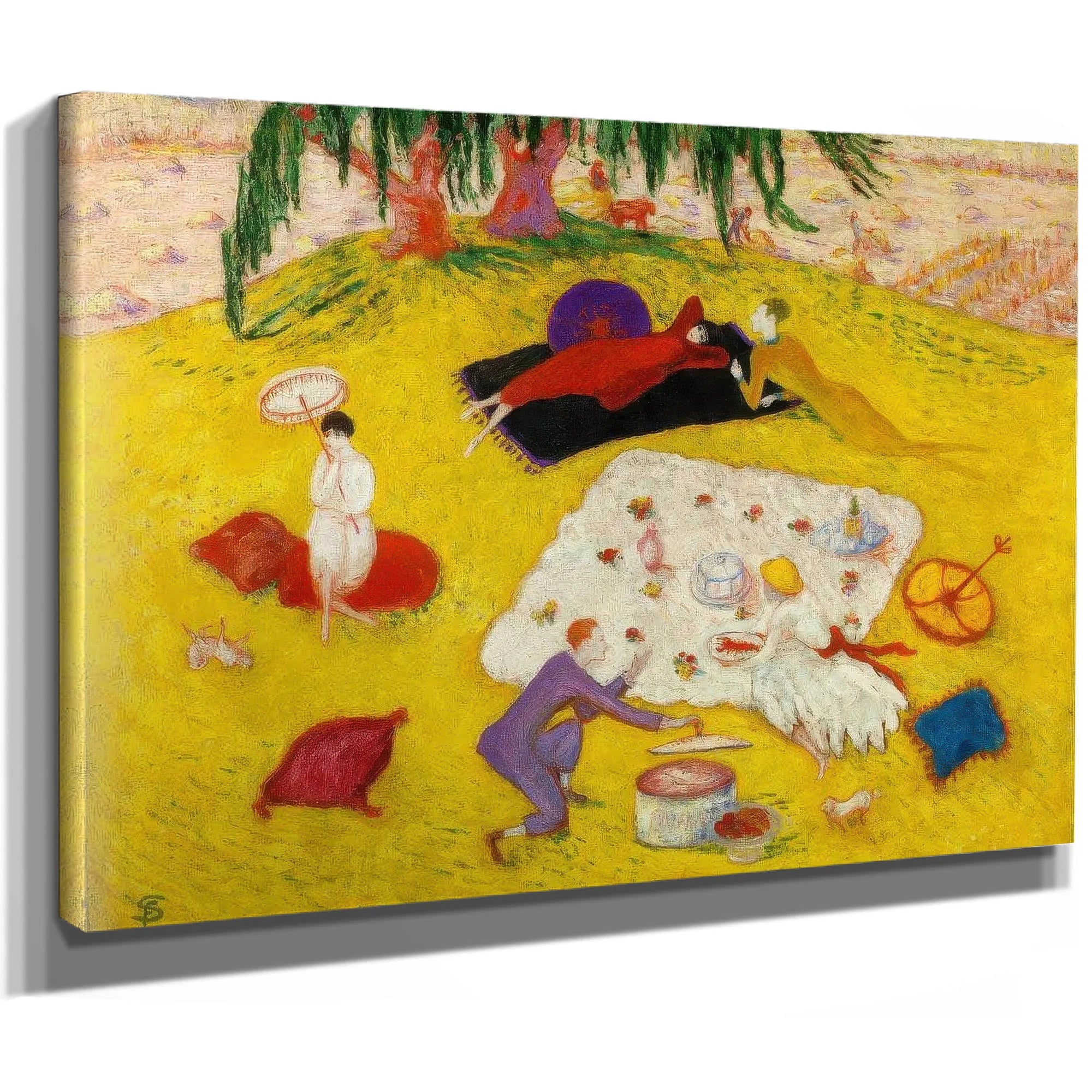 Picnic At Bedford Hills By Florine Stettheimer Fine Art Print