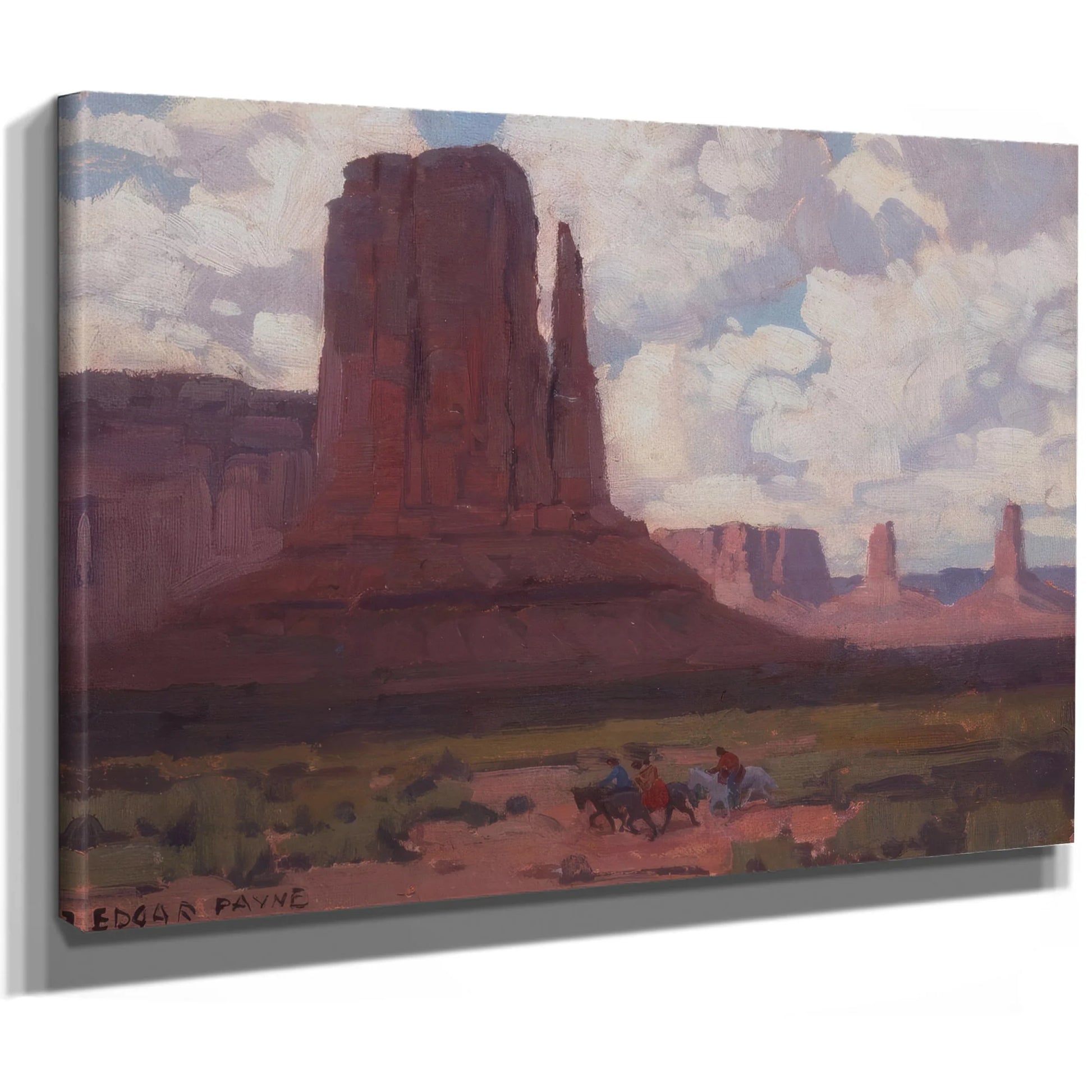 Riders In Canyon De Chelly National Monument By Edgar Payne Fine Art Print