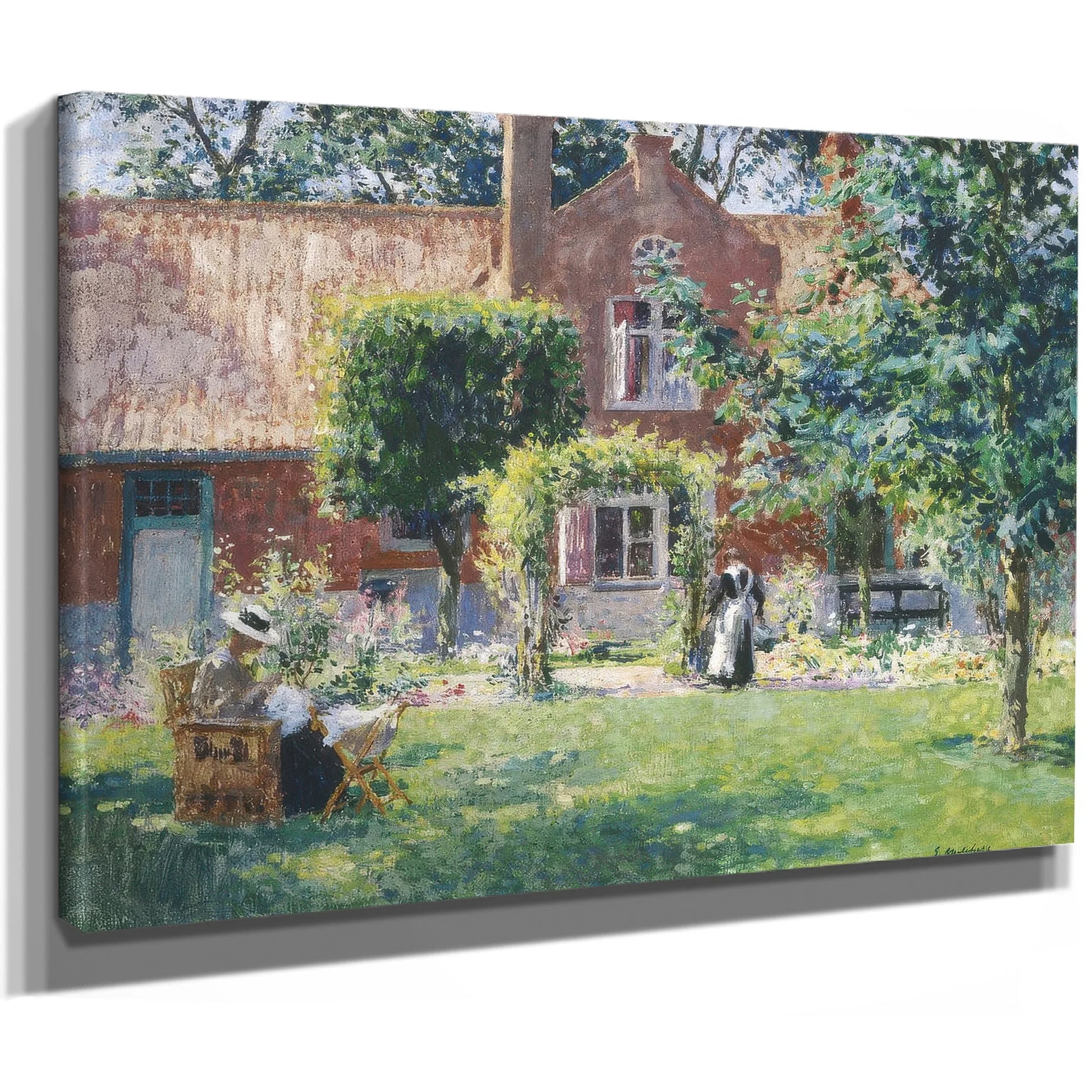 The Unpretentious Garden By Gari Melchers Fine Art Print