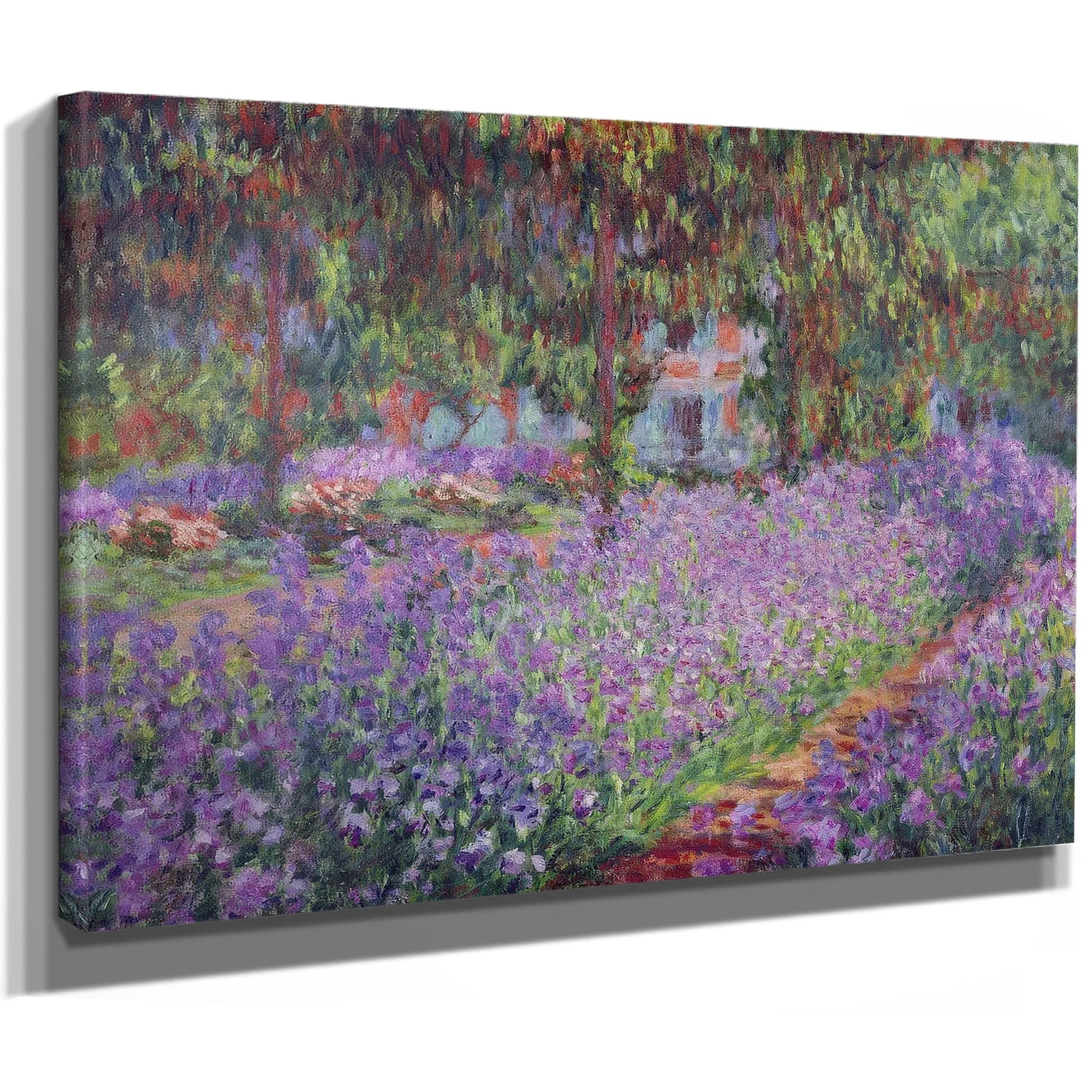 The Artist's Garden At Giverny By Claude Monet Fine Art Print
