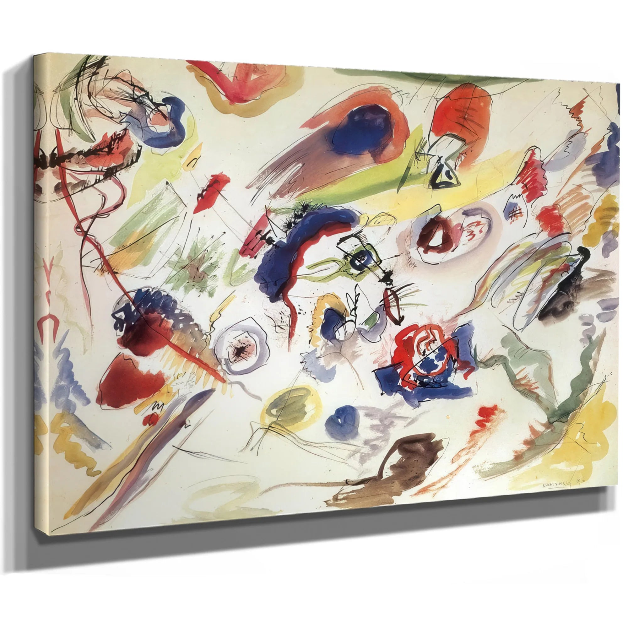 Untitled (First Abstract Watercolour By Wassily Kandinsky Fine Art Print