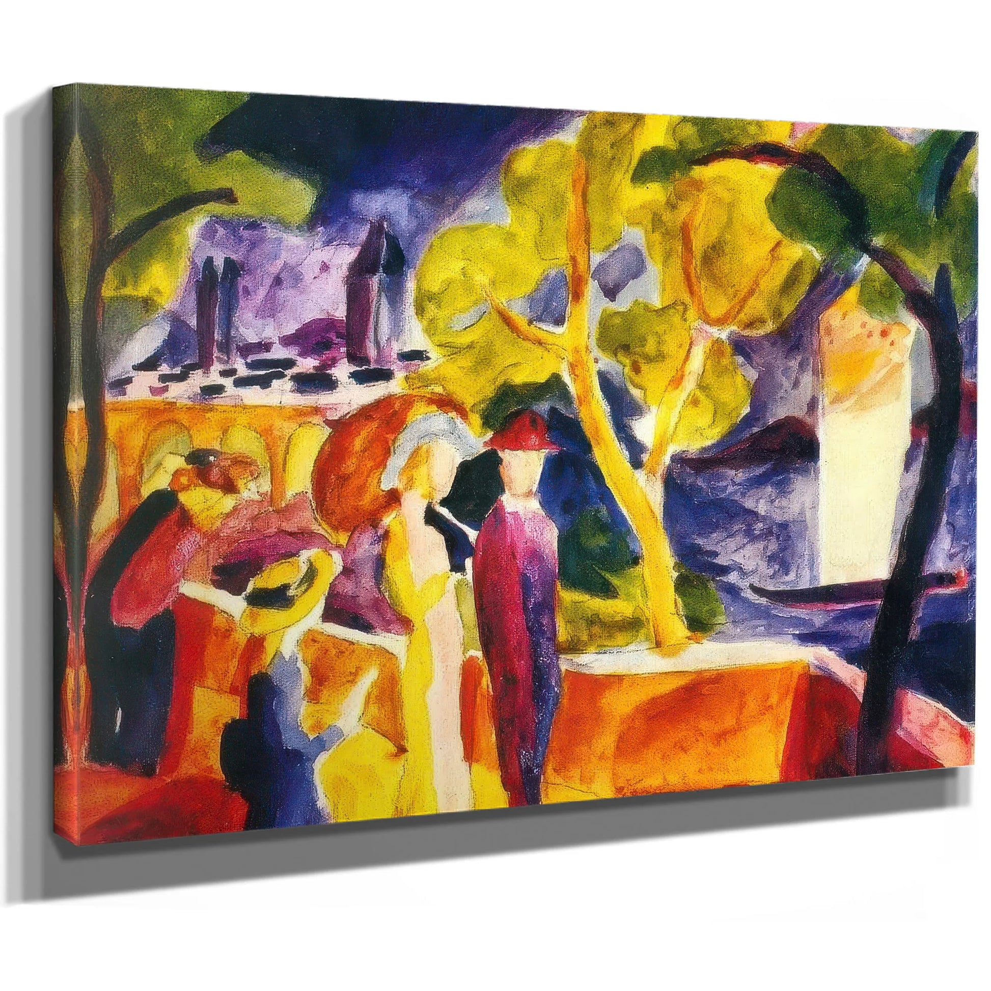 Strollers At The Lake By August Macke Fine Art Print