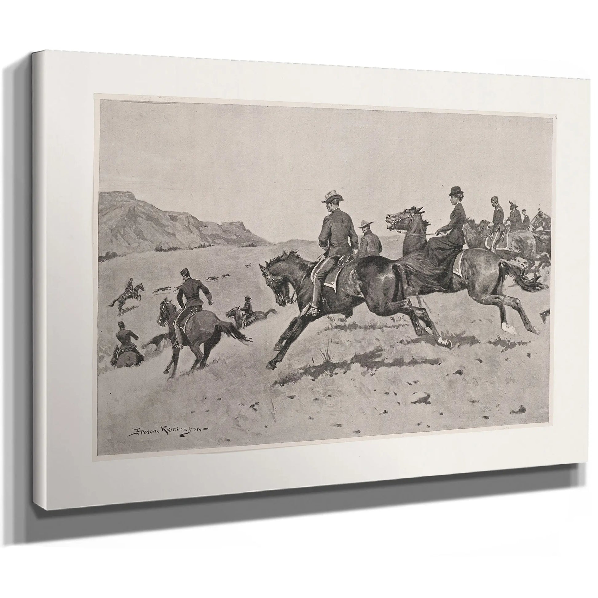 Winter Pastimes At An Armys Post In The Southwest A Run With The Hounds by Frederic Remington
