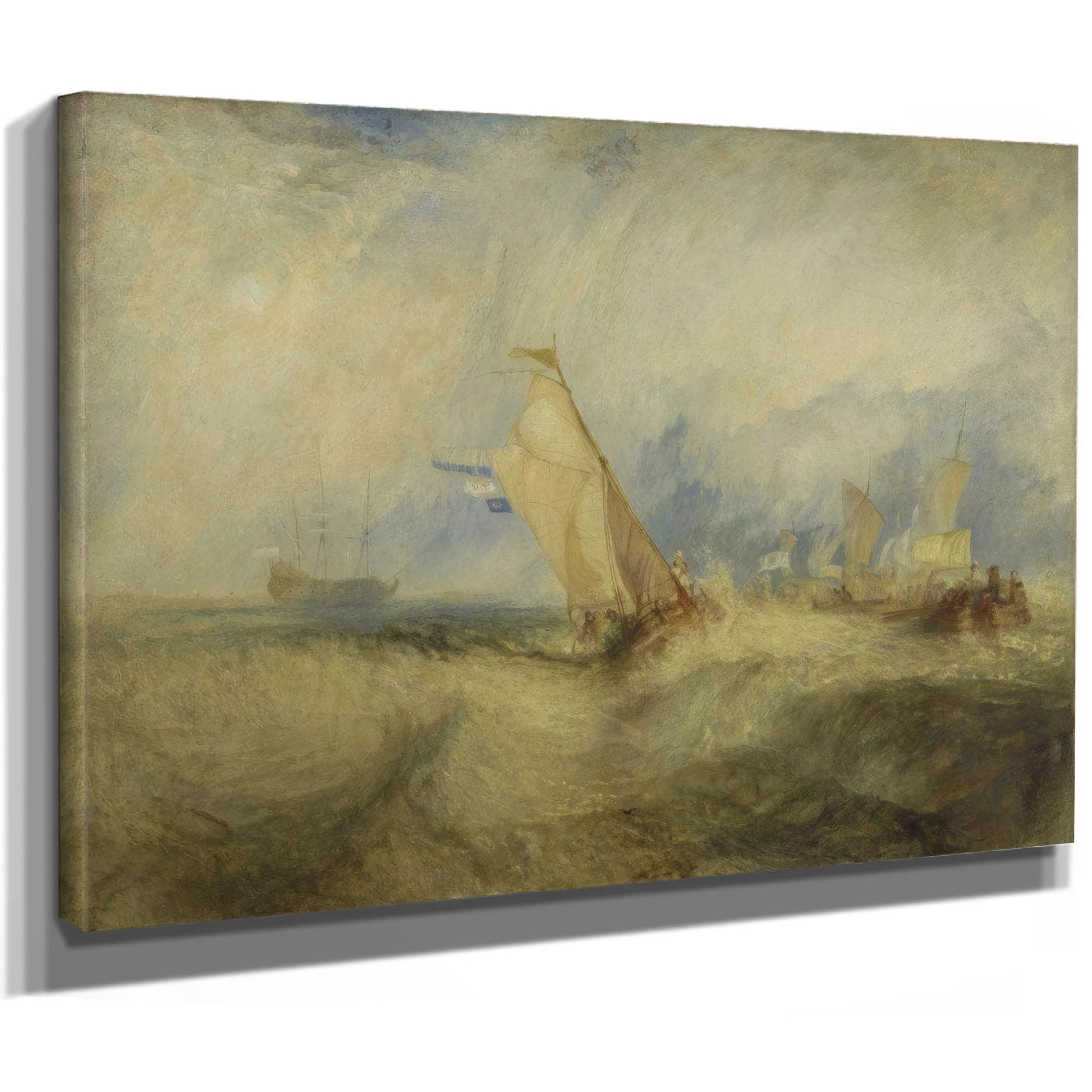 Van Tromp Going About To Please His Masters Ships A Sea Getting A Good Wetting By Joseph Mallord William Turner Fine Art Print
