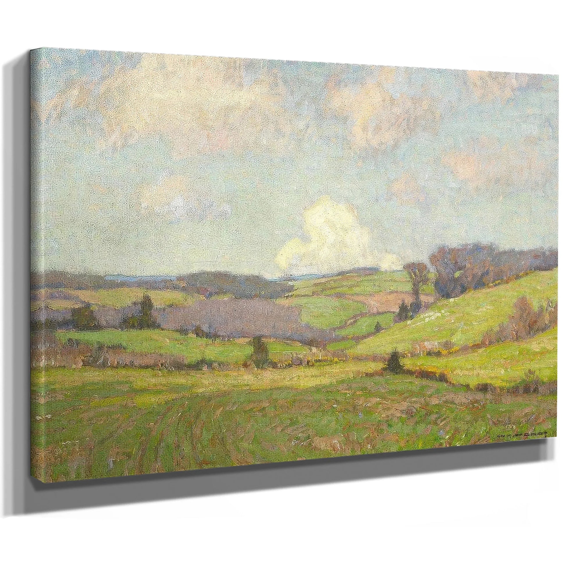 Passing Clouds Over Open Fields By William Wendt Fine Art Print