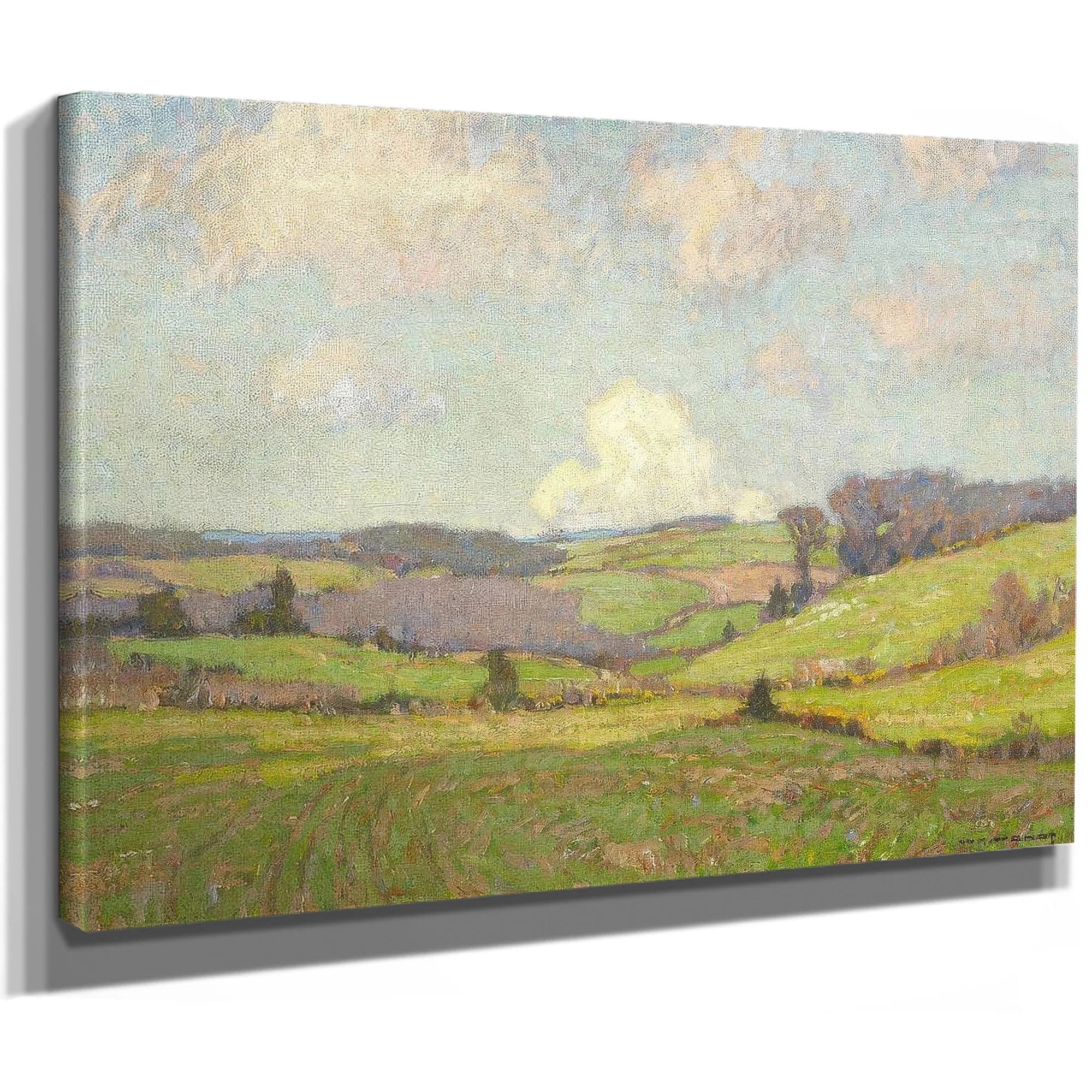 Passing Clouds Over Open Fields By William Wendt Fine Art Print