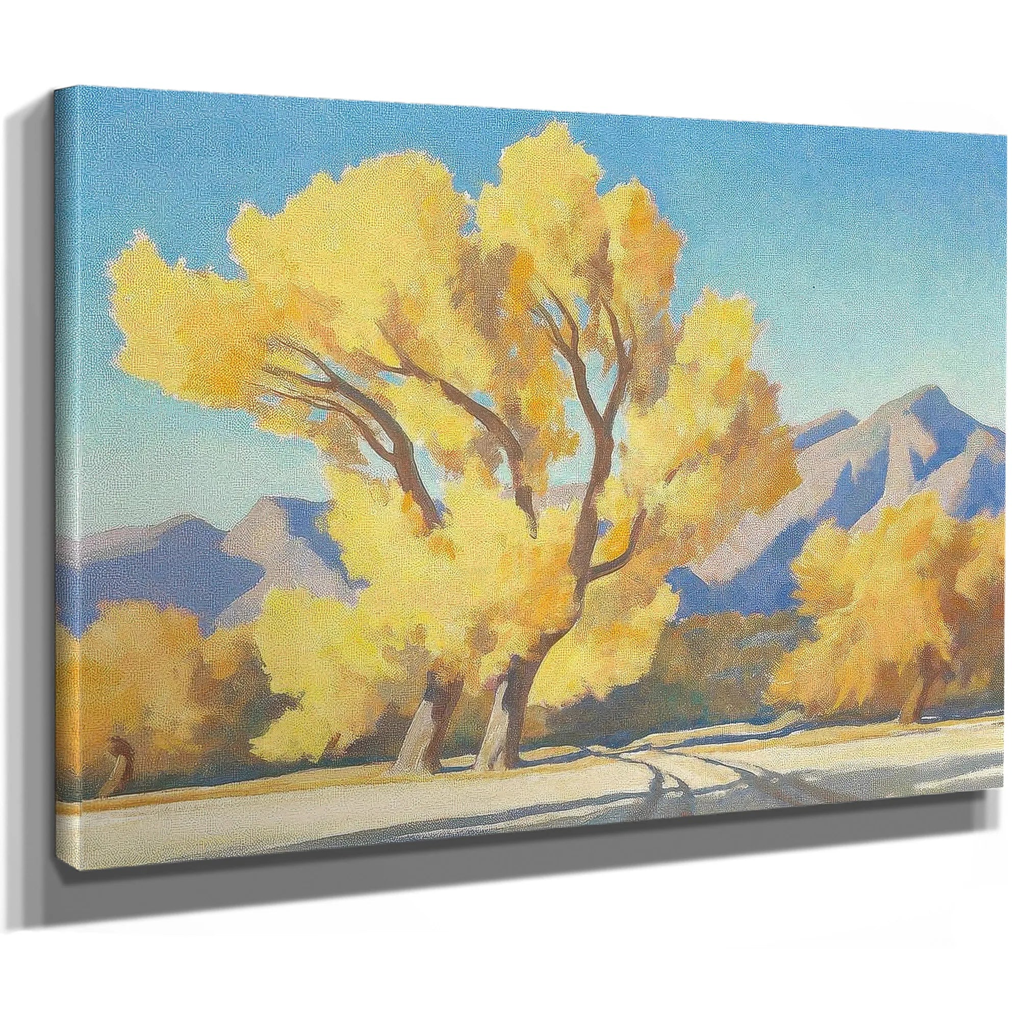 Desert Cottonwoods Arizona 1944 By Maynard Dixon Fine Art Print