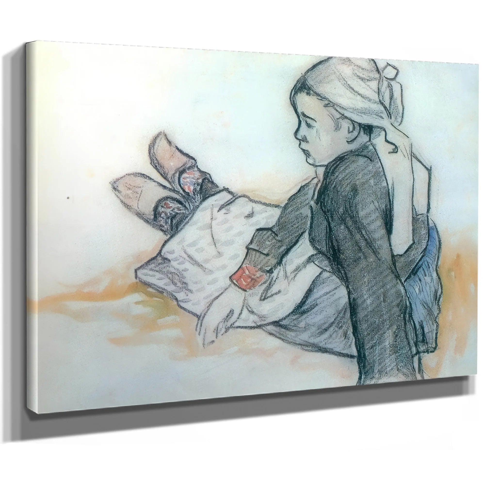 Young Breton Seated By Paul Gauguin Fine Art Print