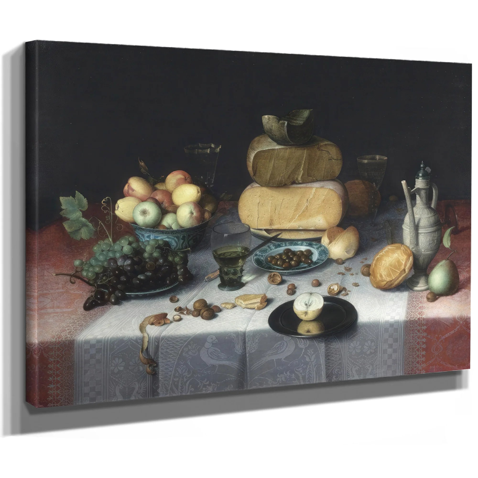 Still Life With Cheeses By Floris Claesz Van Dyck Fine Art Print