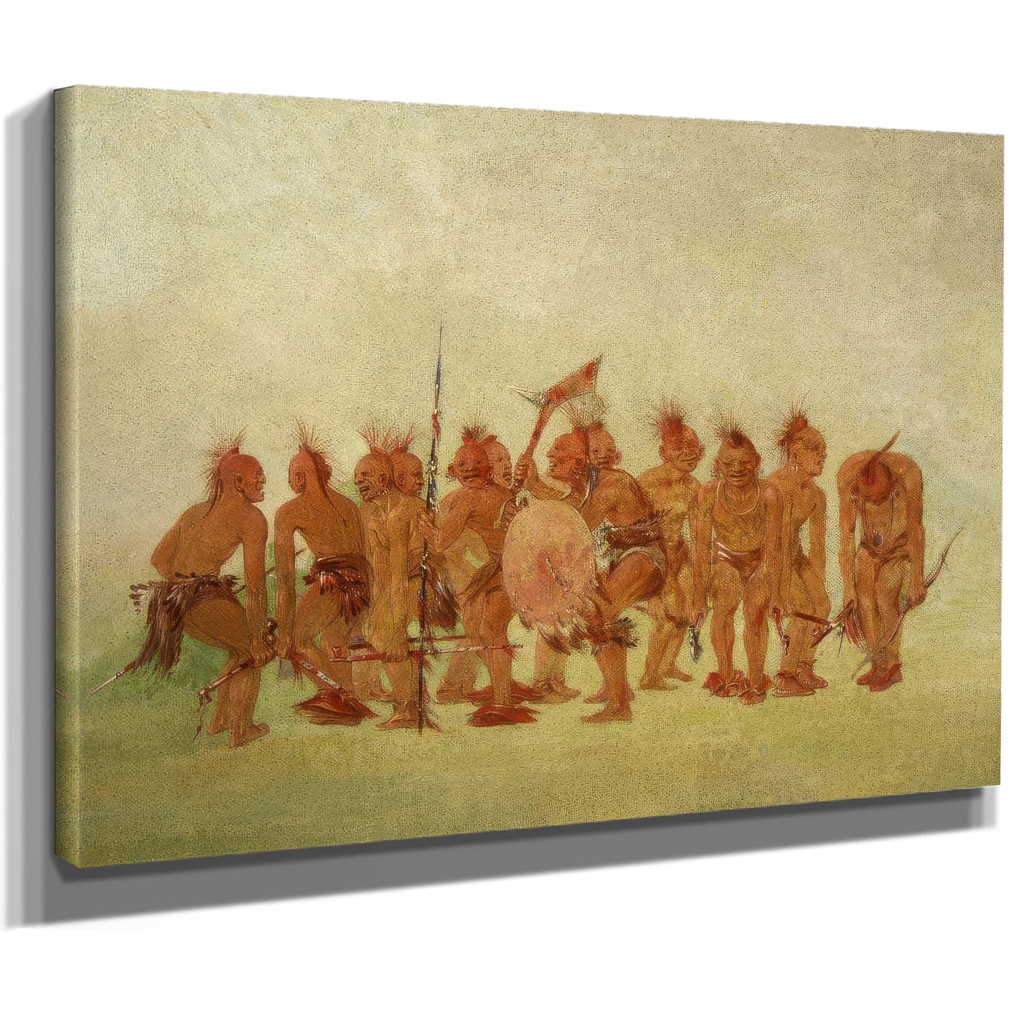 Begging Dance, Sauk And Fox By George Catlin Fine Art Print