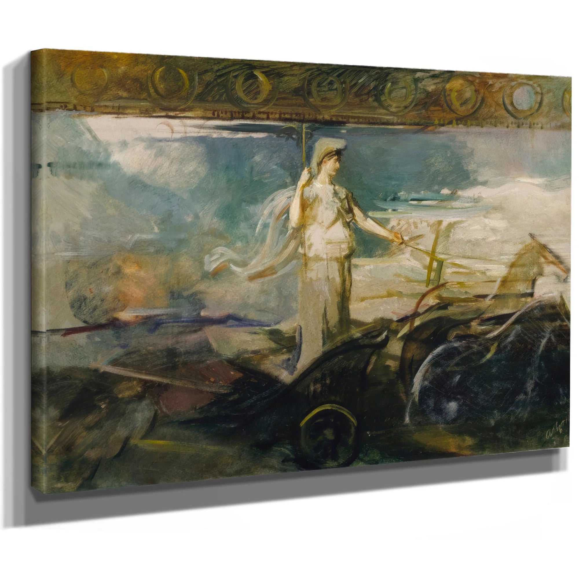 Minerva In A Chariot By Abbott Handerson Thayer Fine Art Print