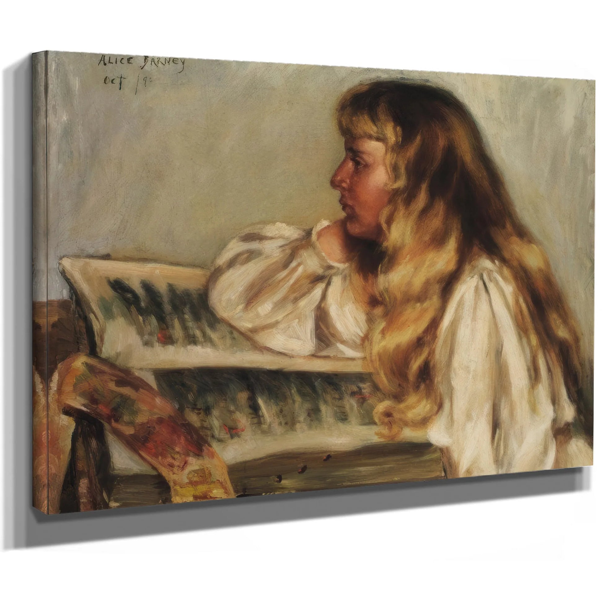Natalie And Missal By Alice Pike Barney Fine Art Print