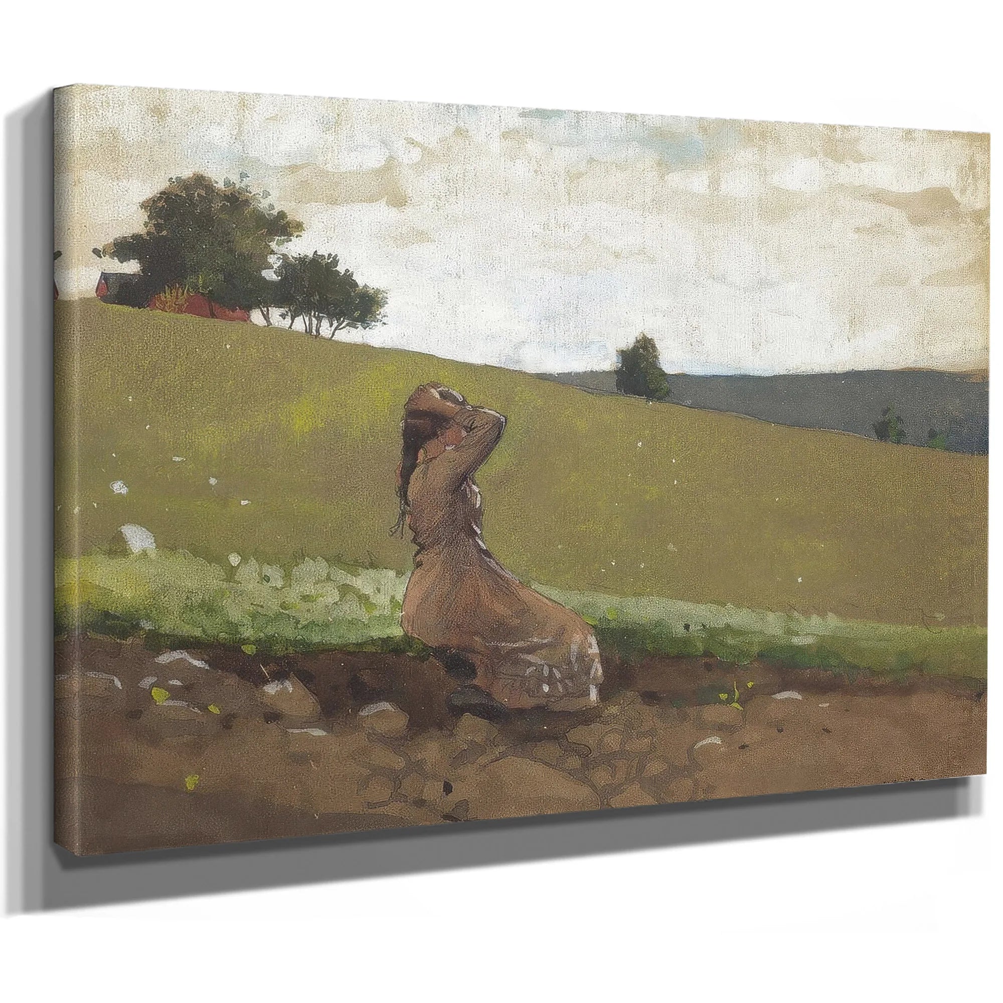 The Green Hill By Winslow Homer Fine Art Print