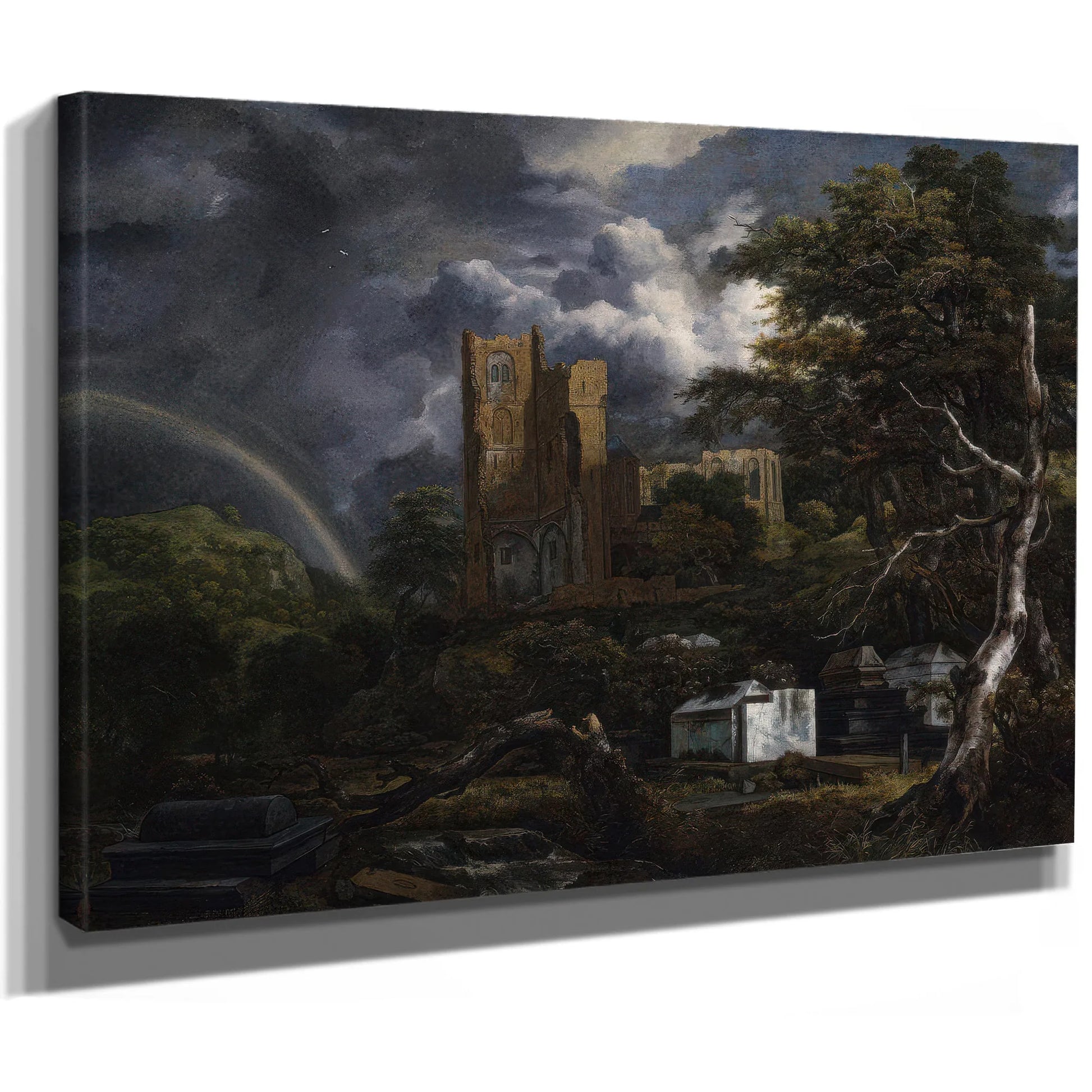 The Jewish Cemetery By Jacob Van Ruisdael Fine Art Print