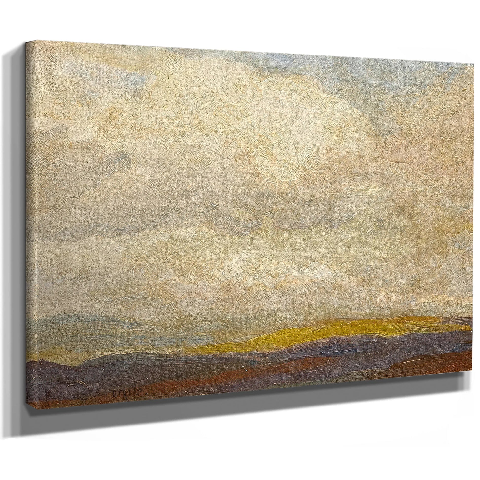 Billowy Clouds Above Plains 1916 By Maynard Dixon Fine Art Print