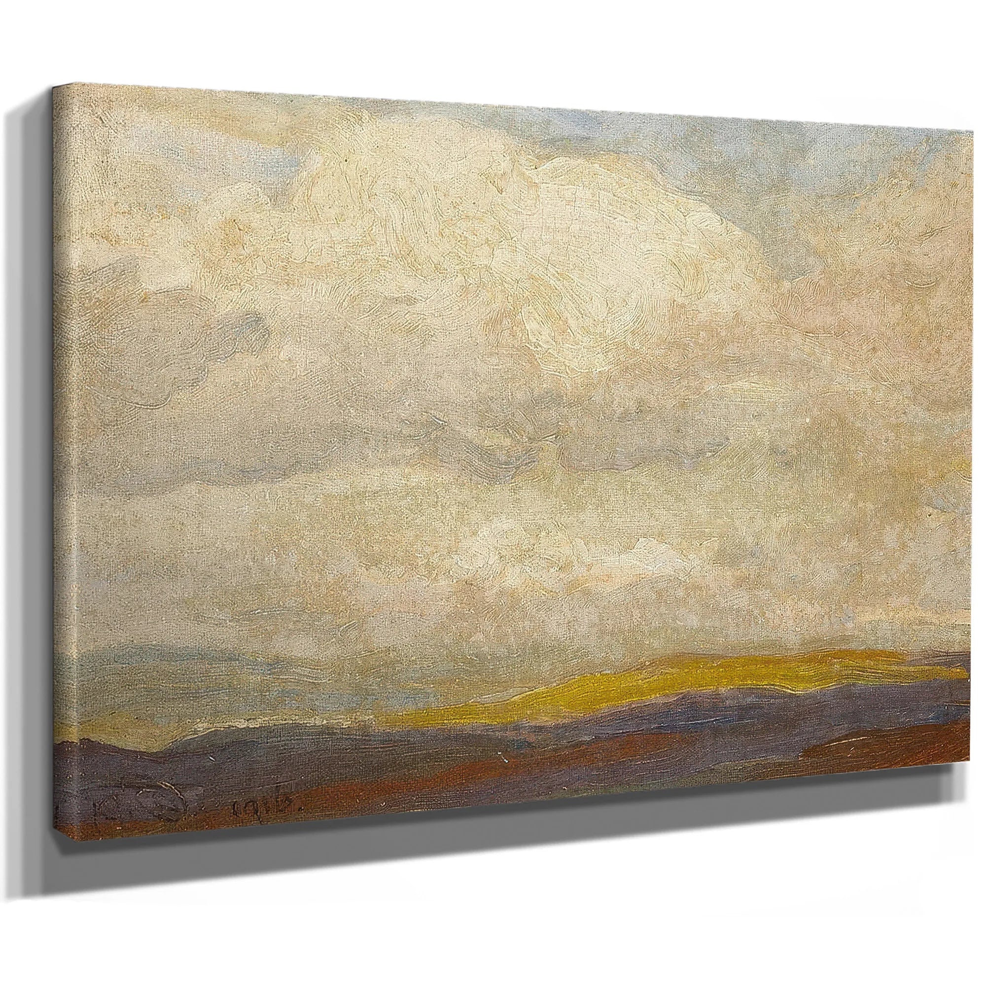 Billowy Clouds Above Plains 1916 By Maynard Dixon Fine Art Print
