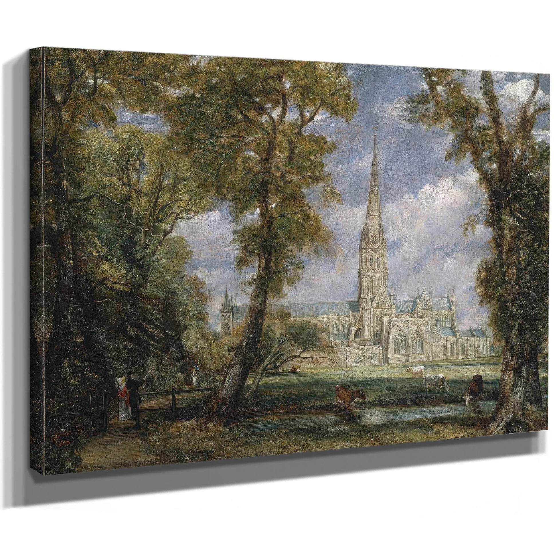 Salisbury Cathedral From The Bishops Garden John Constablescaled Down Upload Tmp By John Constable Fine Art Print