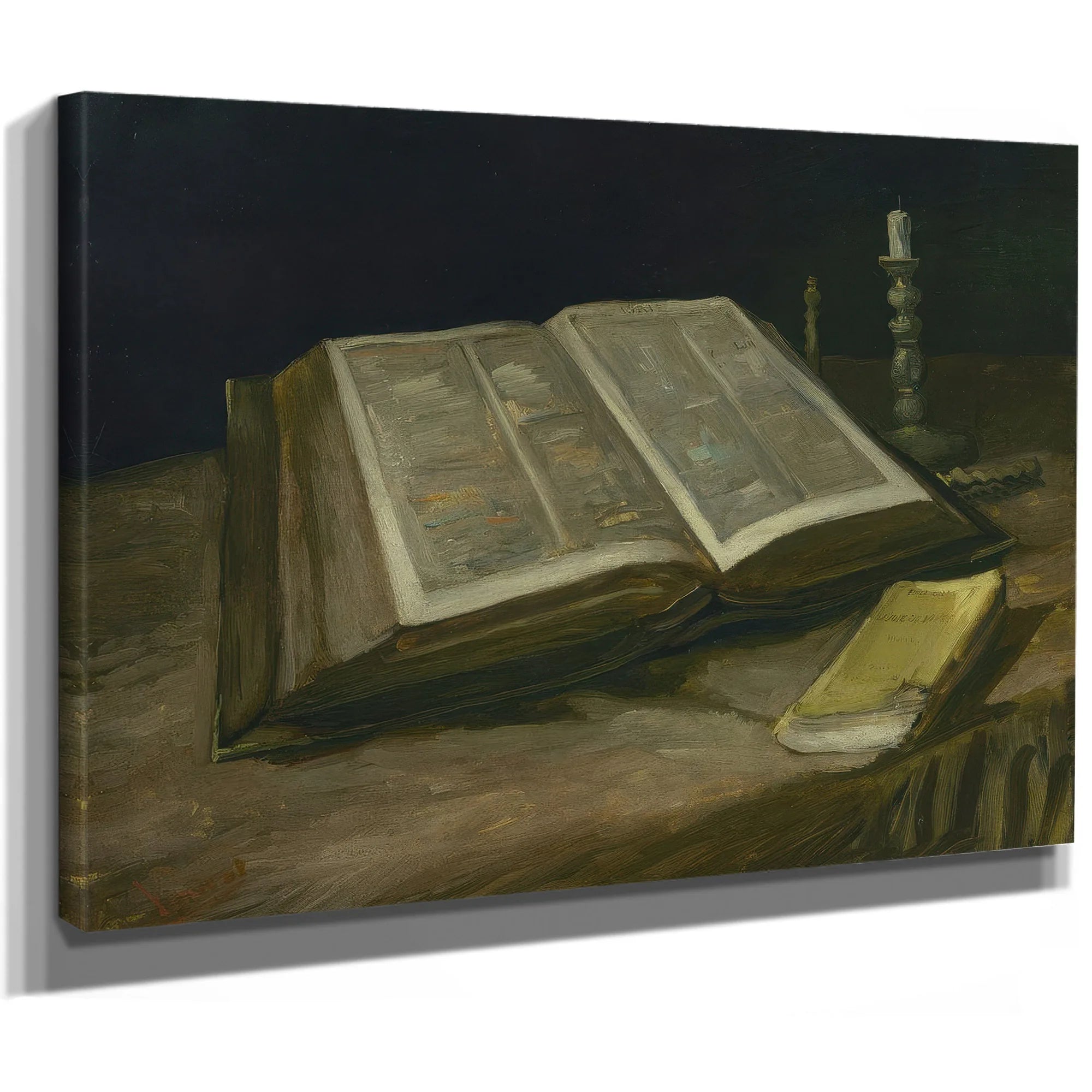 Still Life With Bible By Vincent Van Gogh Fine Art Print