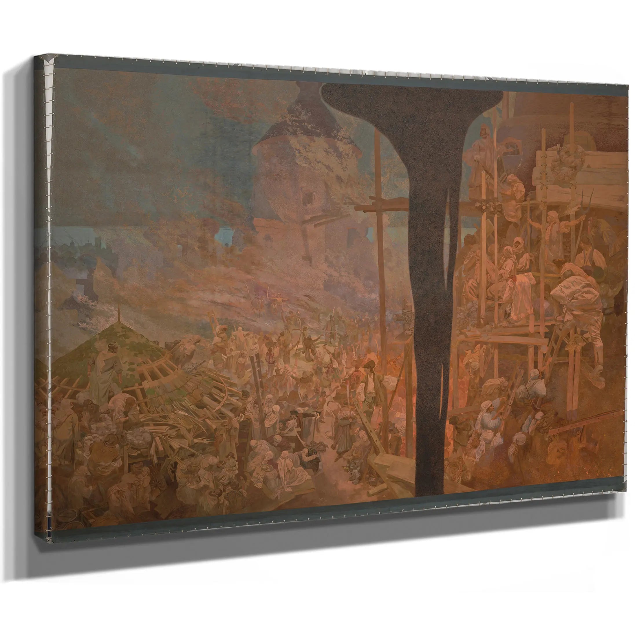 The Defence Of Szigetvar Against The Turks By Nikola Iv Zrinski by Alphonse Mucha