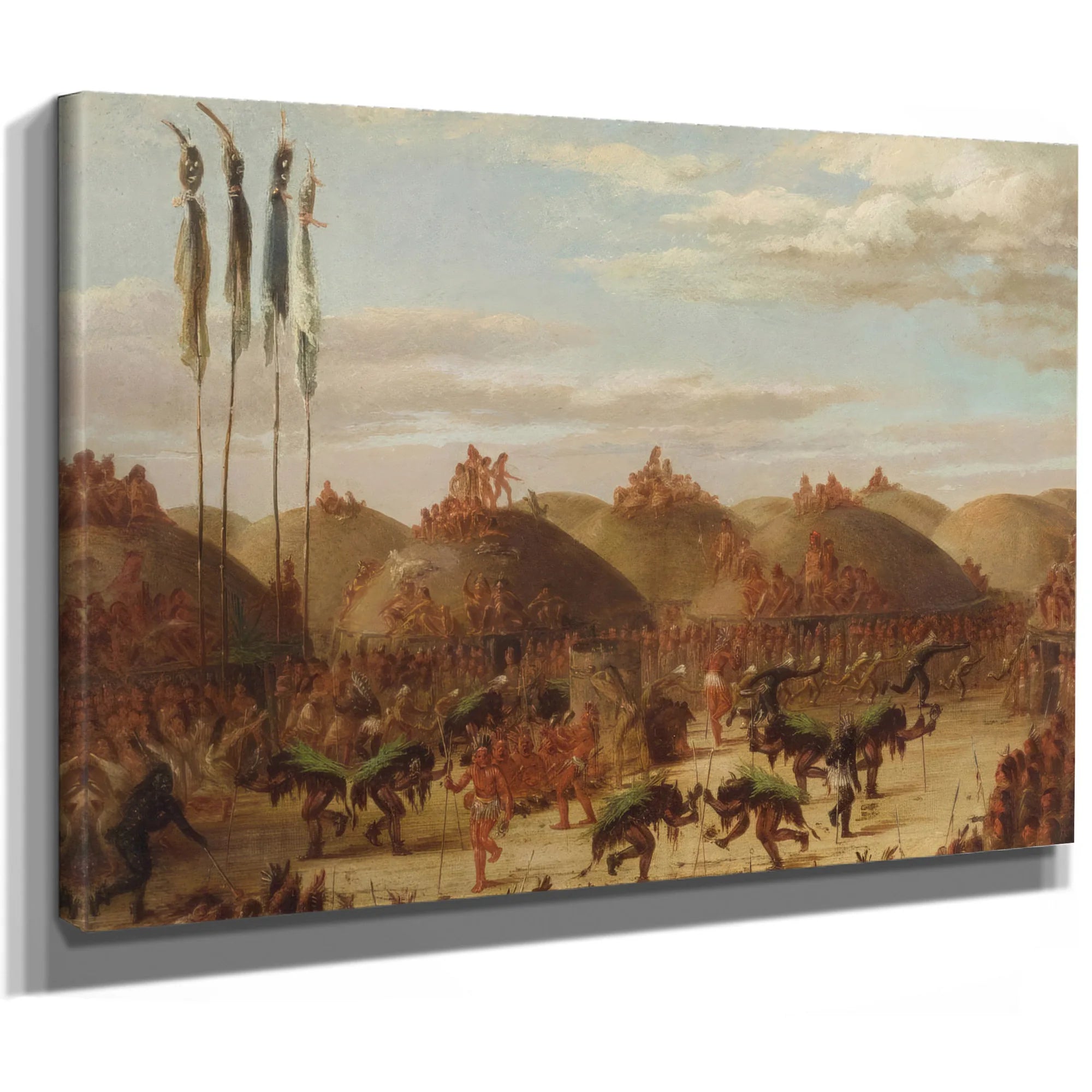 Bull Dance, Mandan O Kee Pa Ceremony By George Catlin Fine Art Print