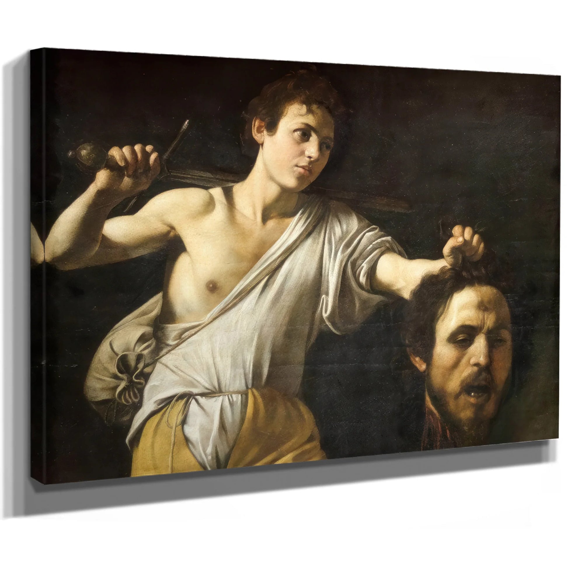 David With The Head Of Goliath By Caravaggio Fine Art Print